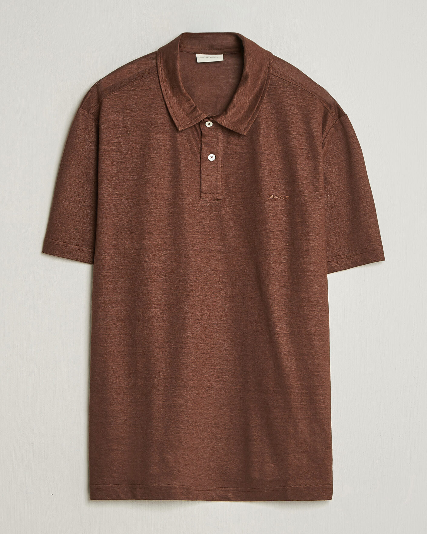 Herr | Pikéer | Gant | Linen Polo Mahogany Brown