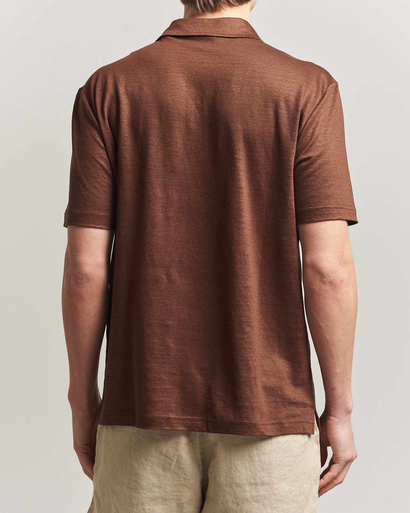 Herr | Pikéer | GANT | Linen Polo Mahogany Brown