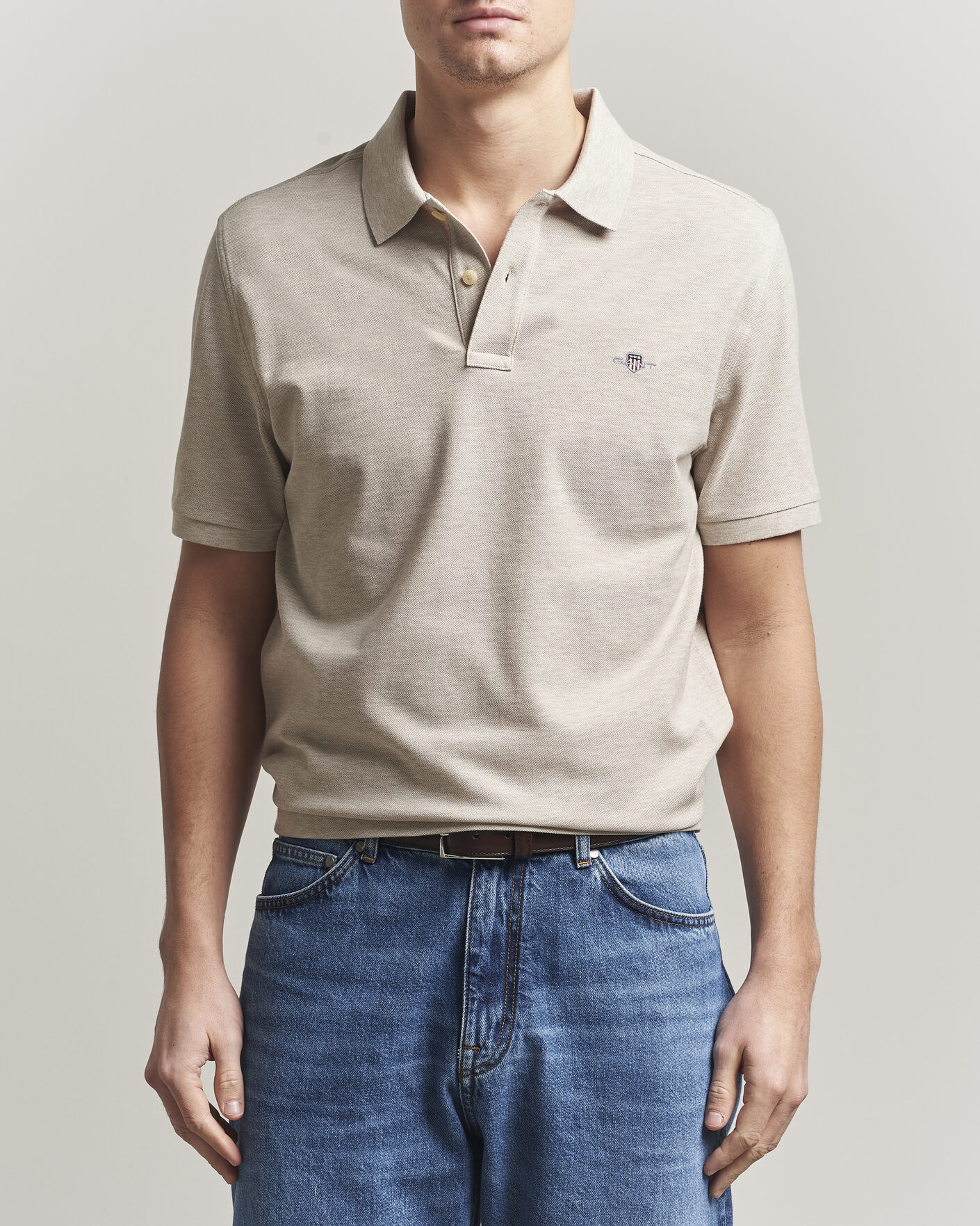Herr | Pikéer | Gant | The Original Polo Oat Melange