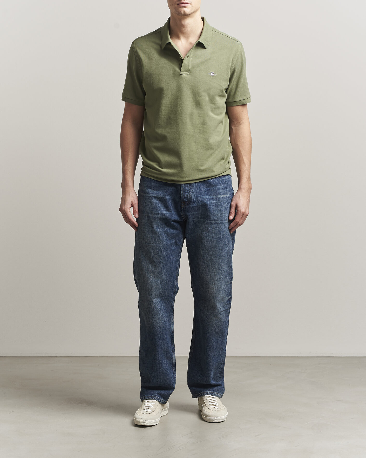 Herr | Pikéer | Gant | The Original Polo Dry Herb Green