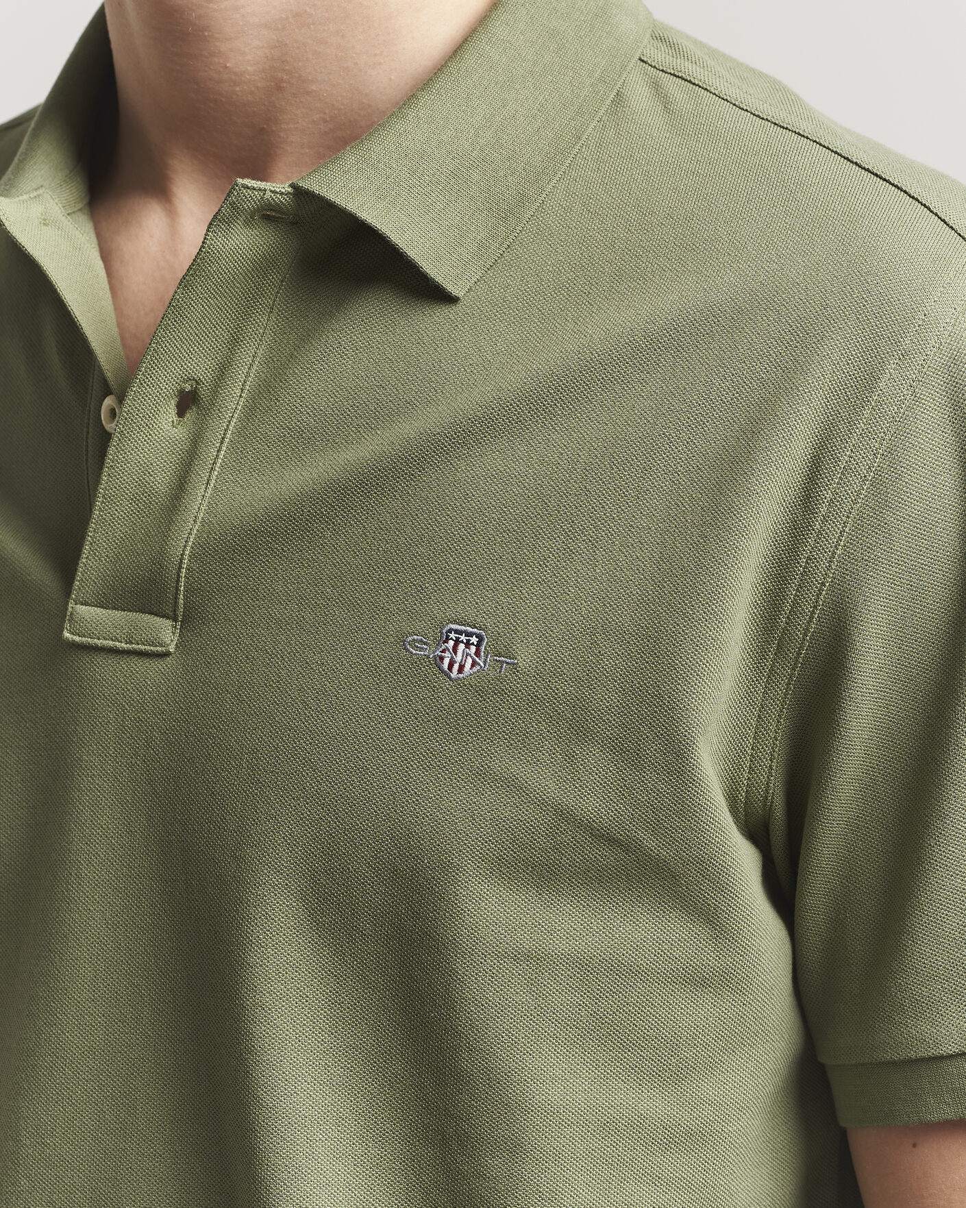 Herr | Pikéer | Gant | The Original Polo Dry Herb Green