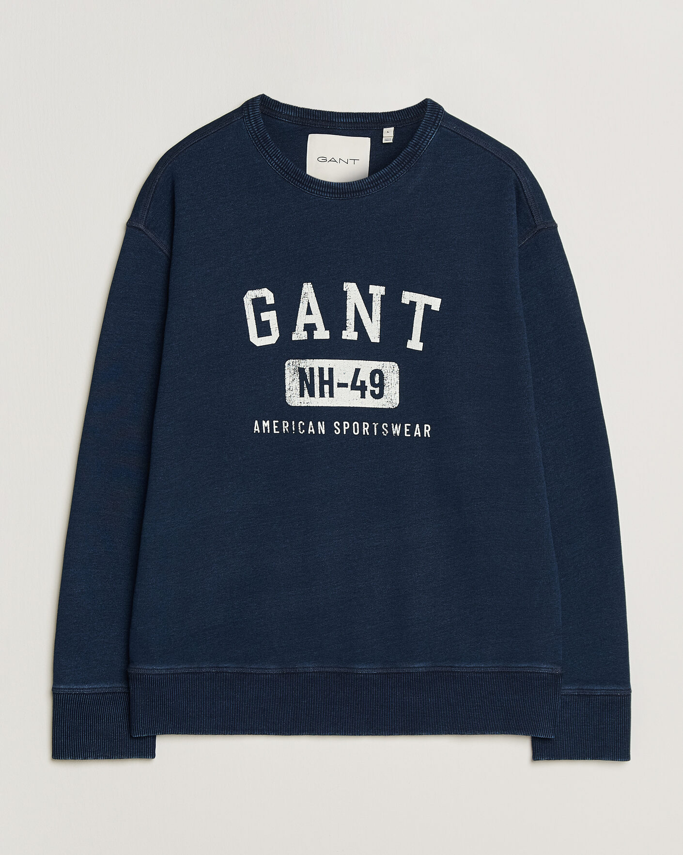 Herr | Tröjor | GANT | Indigo Graphic Sweatshirt Dark Blue