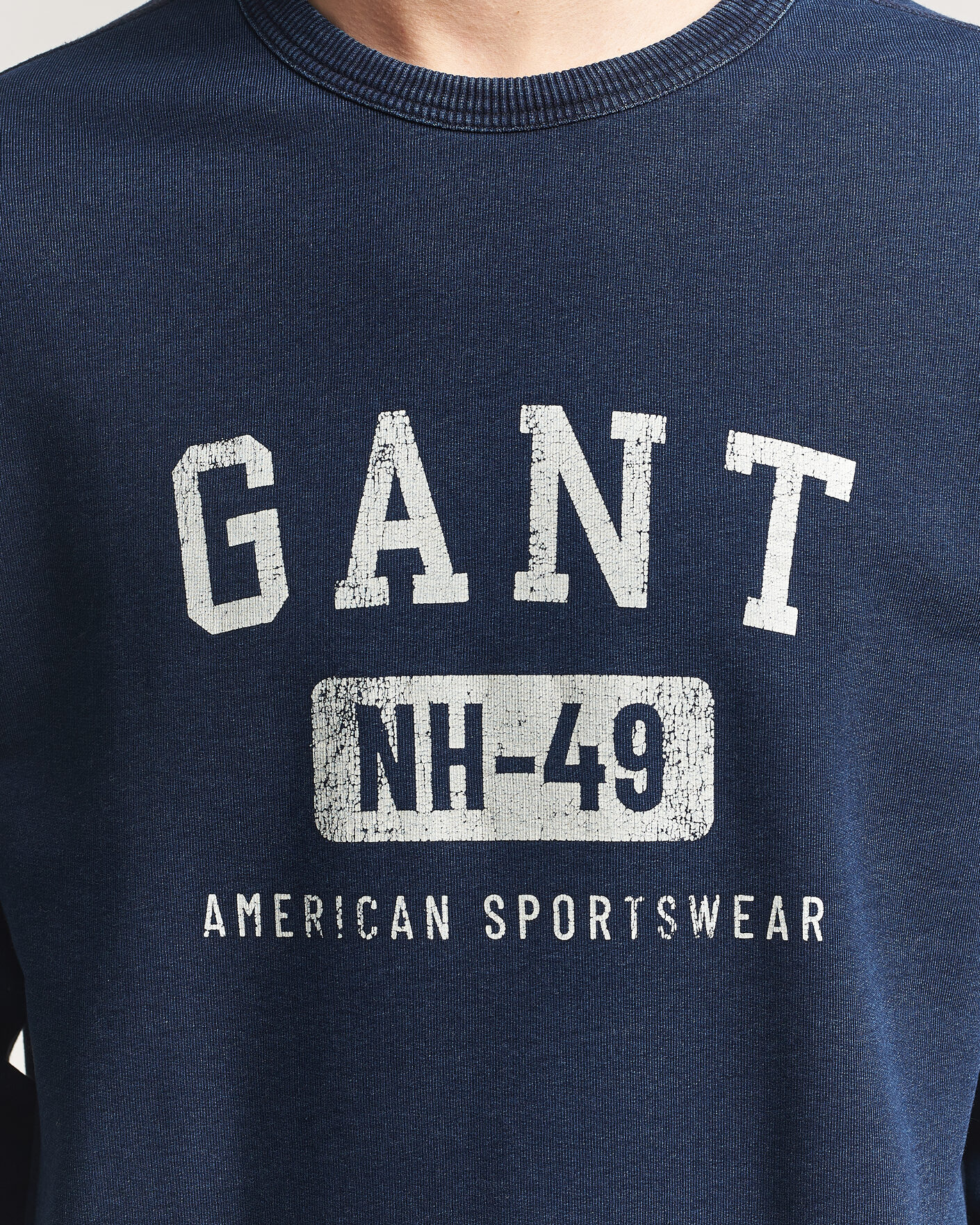 Herr | Tröjor | GANT | Indigo Graphic Sweatshirt Dark Blue