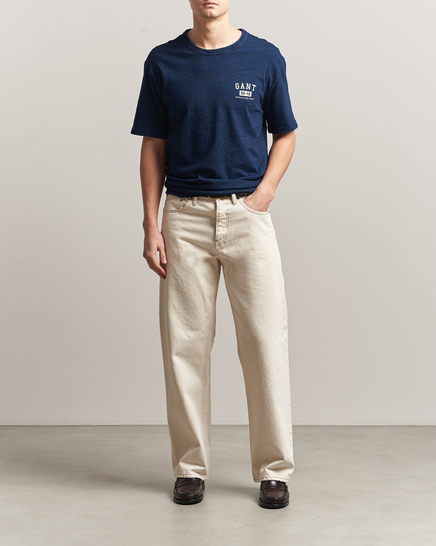 Herr | T-Shirts | GANT | Indigo Graphic T-Shirt Dark Blue