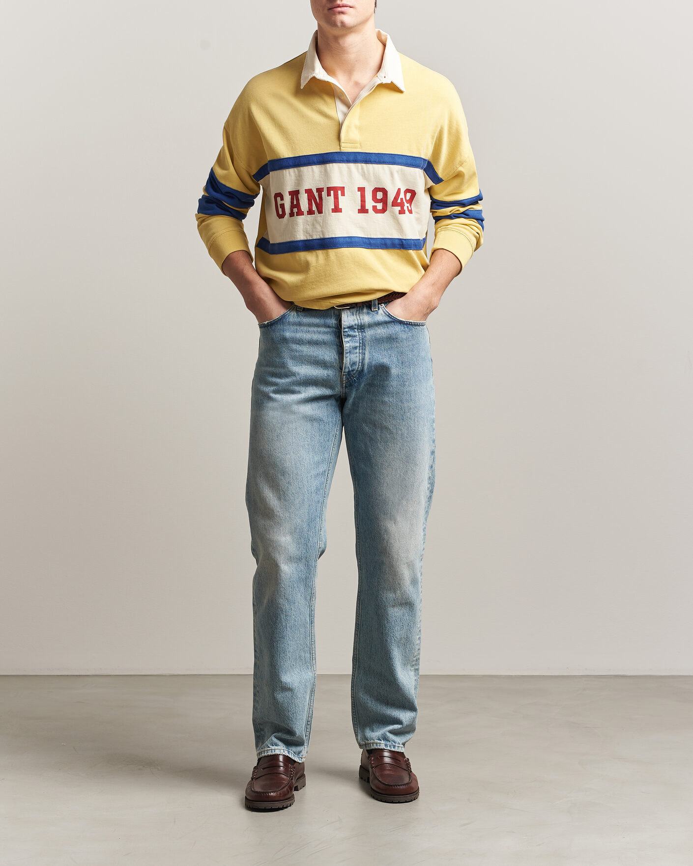 Herr | Tröjor | GANT | Heavy Rugger Light Mustard Yellow