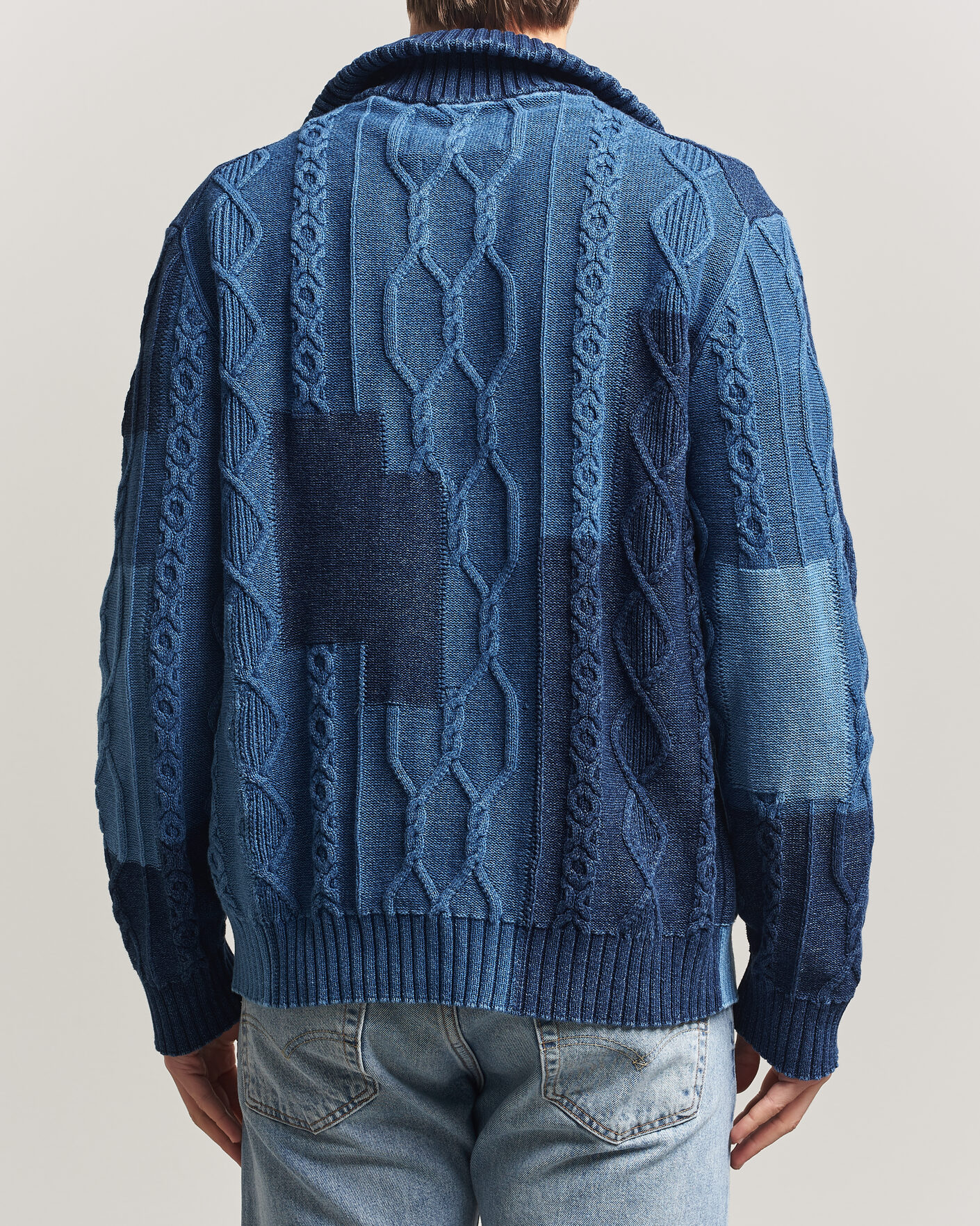 Herr | Tröjor | Gant | Indigo Cotton Cable Cardigan Rich Navy