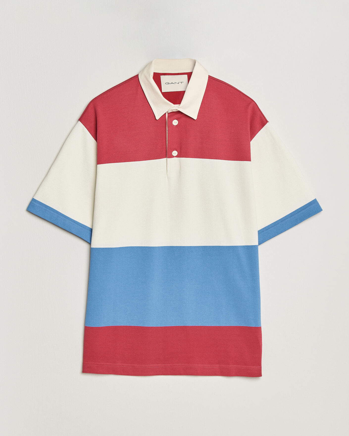 Herr | Pikéer | GANT | Striped Short Sleeve Rugger Multi