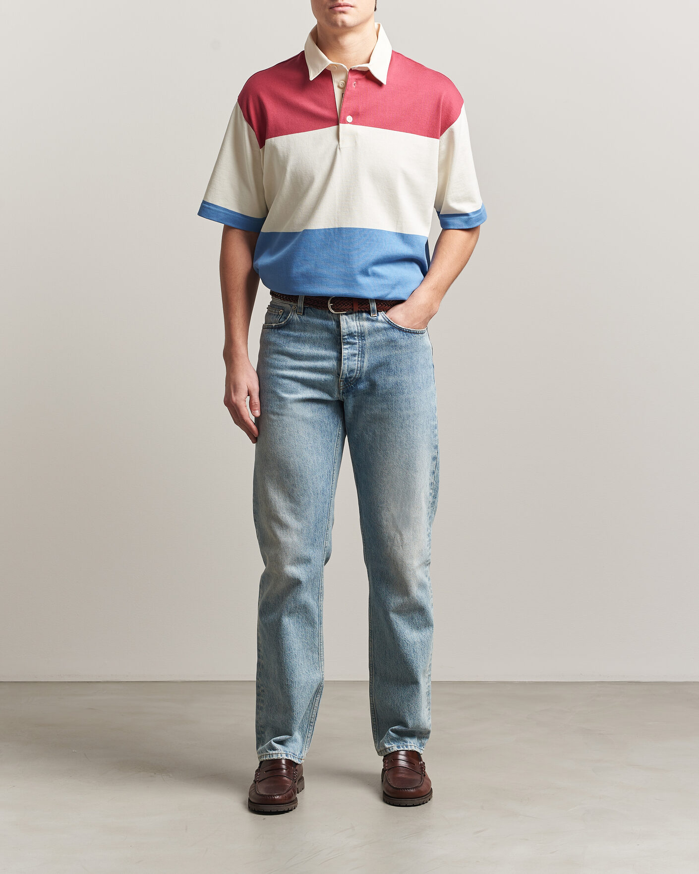 Herr | Pikéer | GANT | Striped Short Sleeve Rugger Multi
