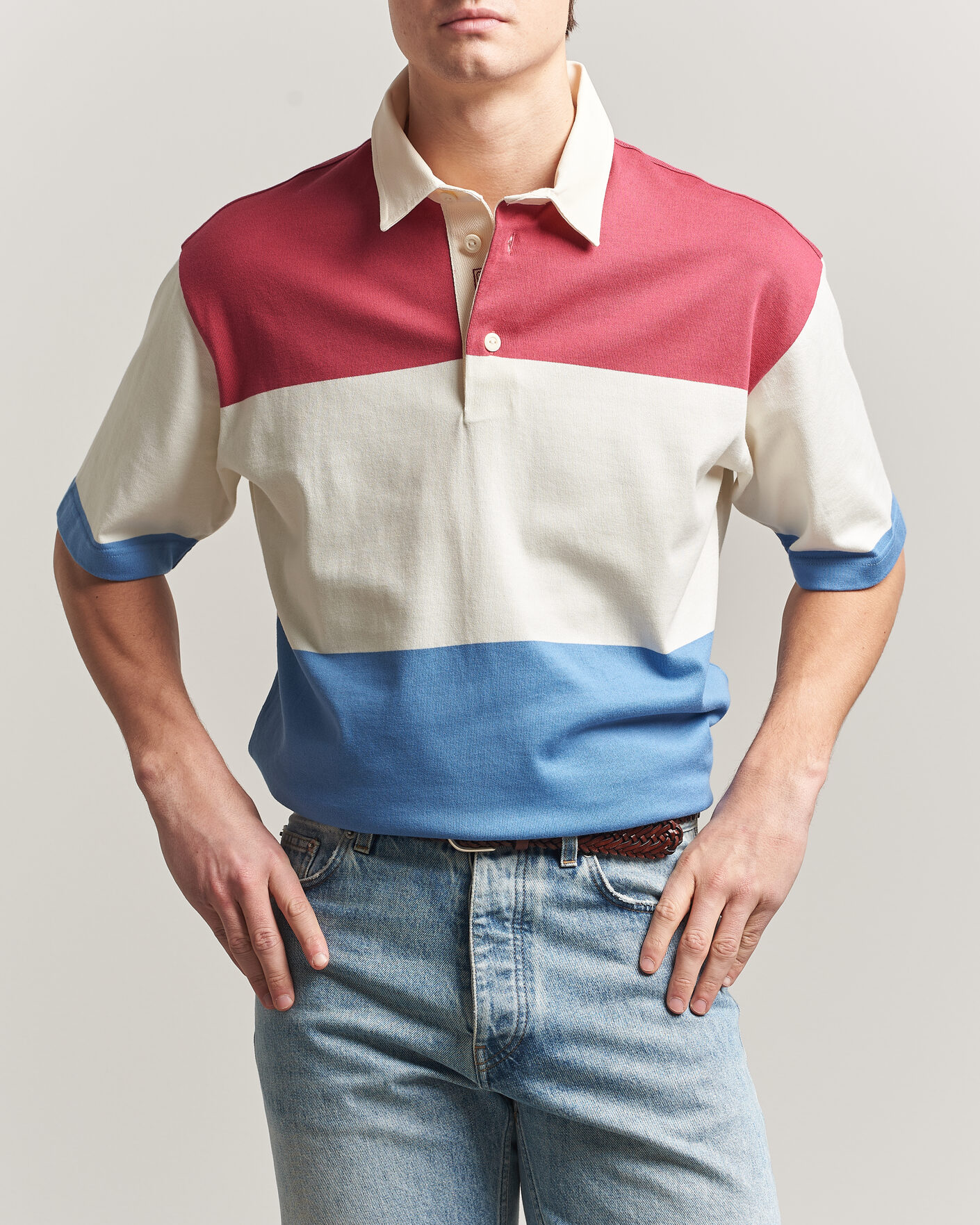 Herr | Pikéer | GANT | Striped Short Sleeve Rugger Multi