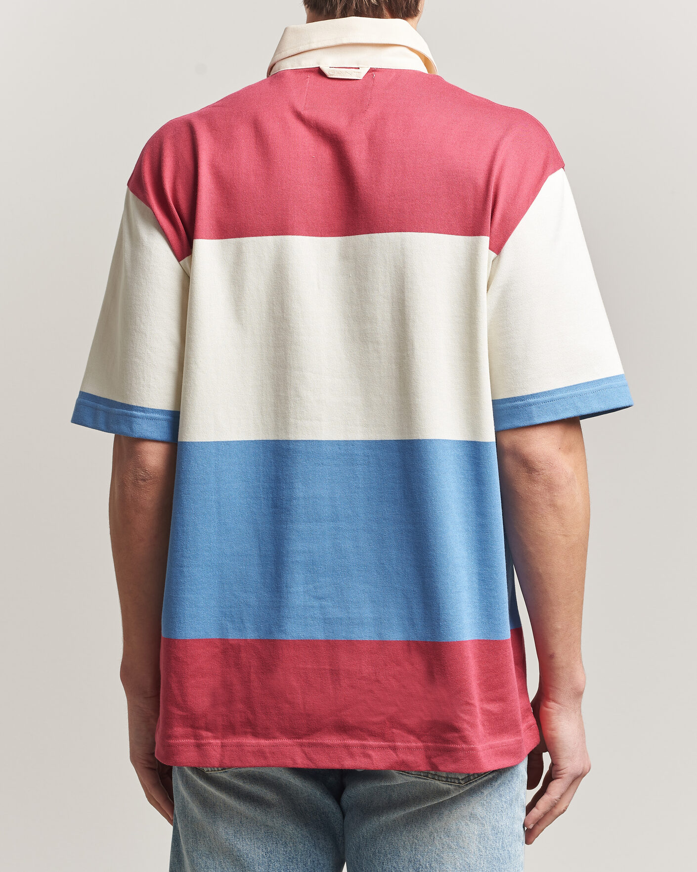 Herr | Pikéer | Gant | Striped Short Sleeve Rugger Multi