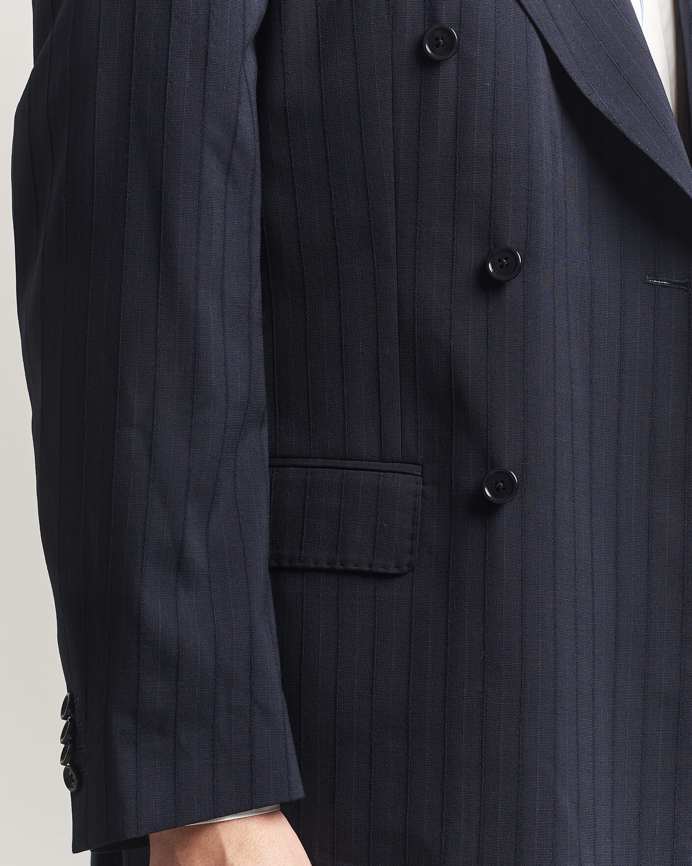 Herr | Kavajer | GANT | Tonal Pinstriped Suit Blazer Evening Blue