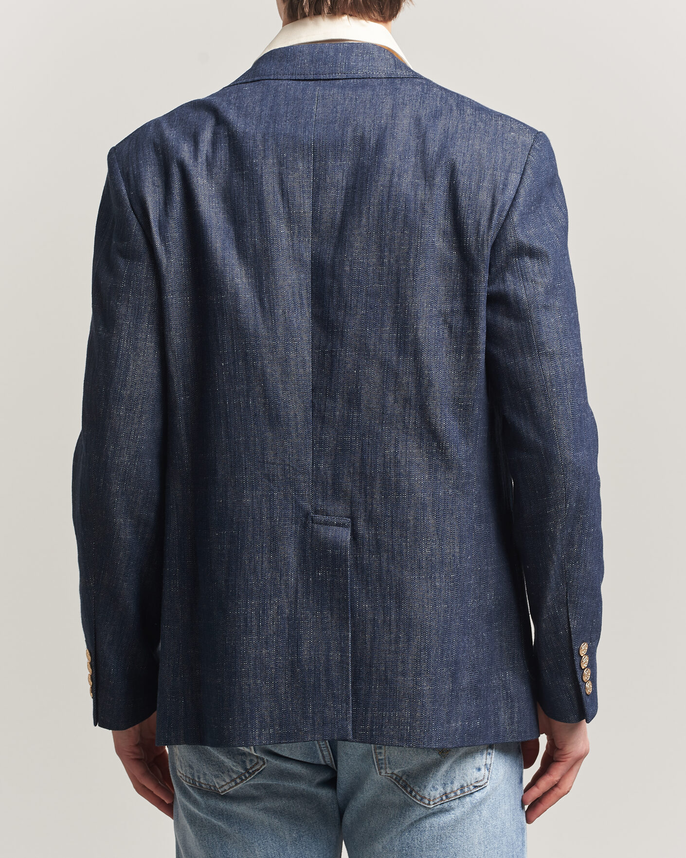 Herr | Kavajer | Gant | Cotton Indigo Club Blazer Dark Blue Raw