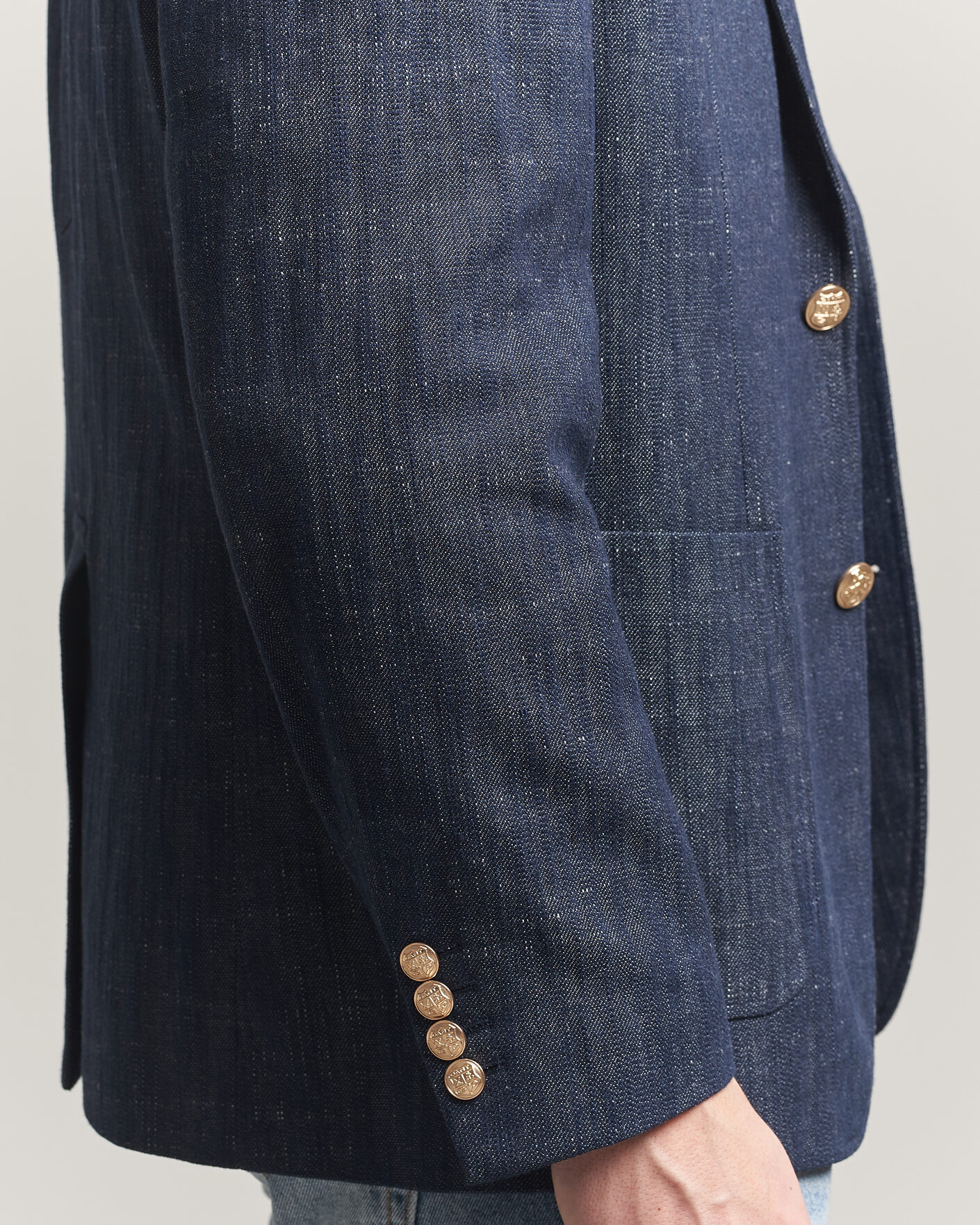 Herr | Kavajer | Gant | Cotton Indigo Club Blazer Dark Blue Raw