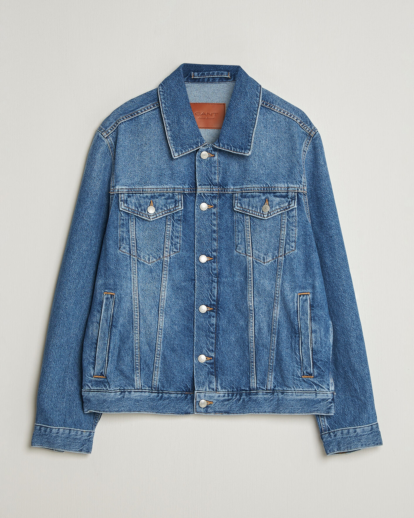 Herr | Jackor | GANT | Denim Trucker Jacket Mid Blue