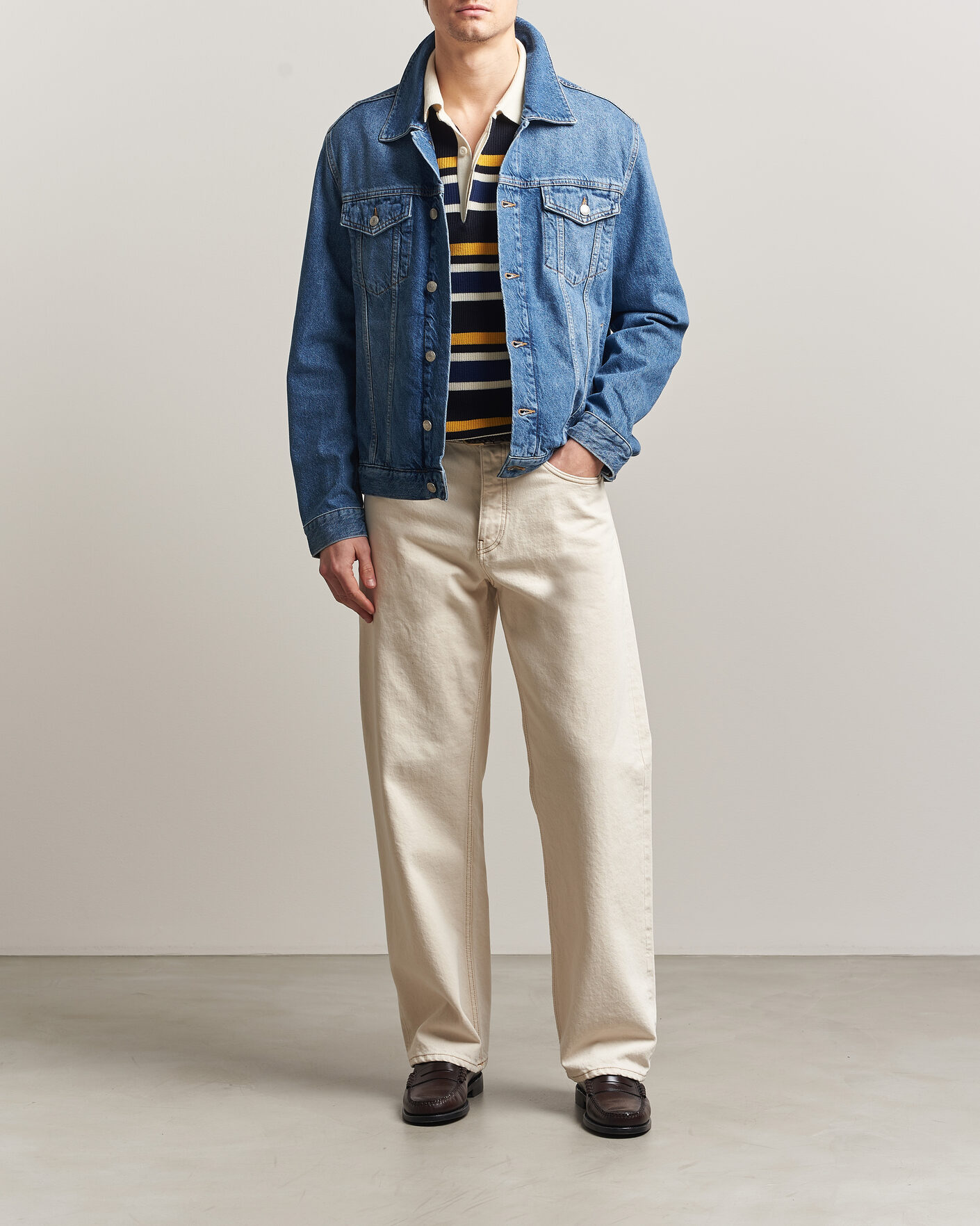Herr | Jackor | GANT | Denim Trucker Jacket Mid Blue