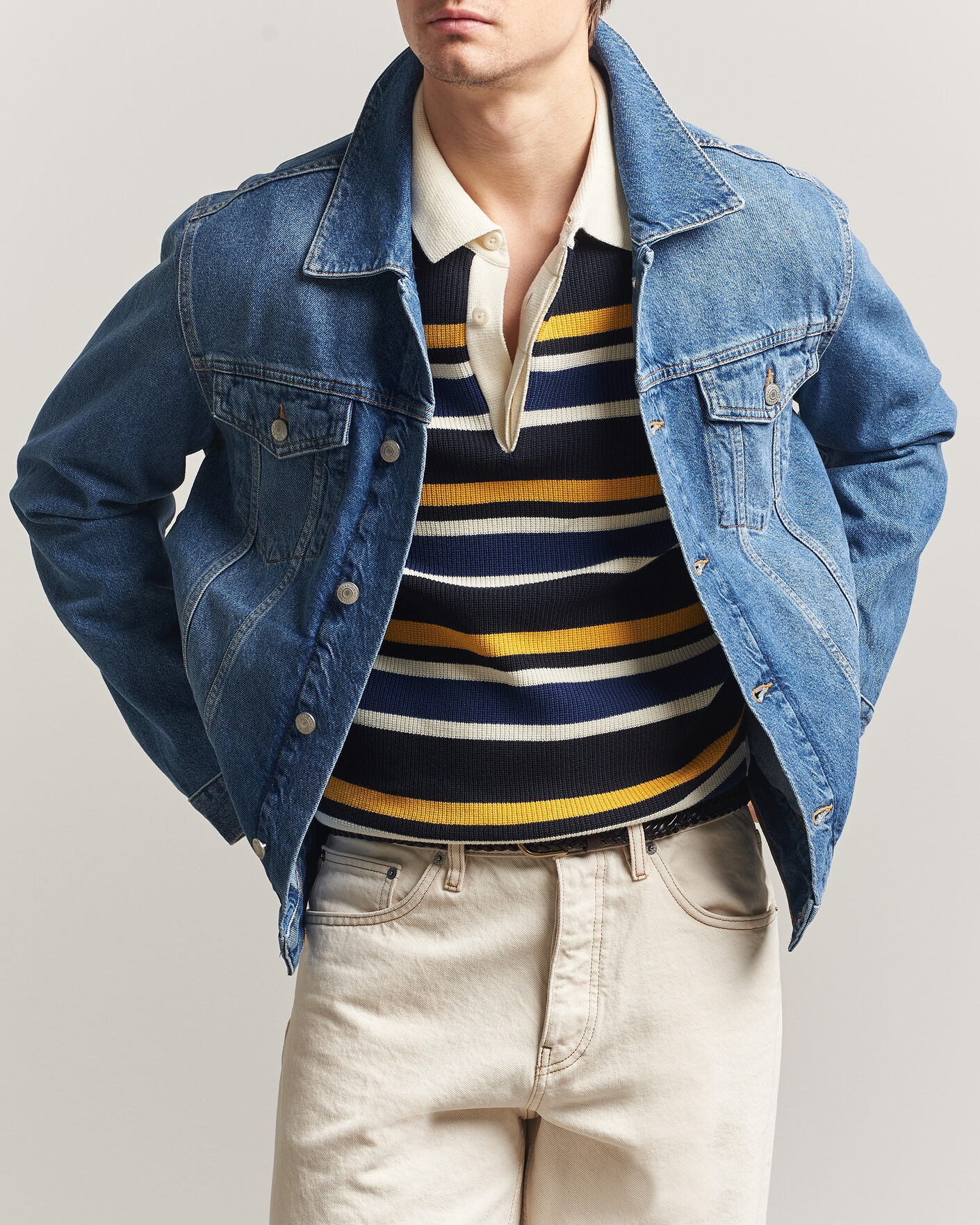 Herr | Jackor | GANT | Denim Trucker Jacket Mid Blue