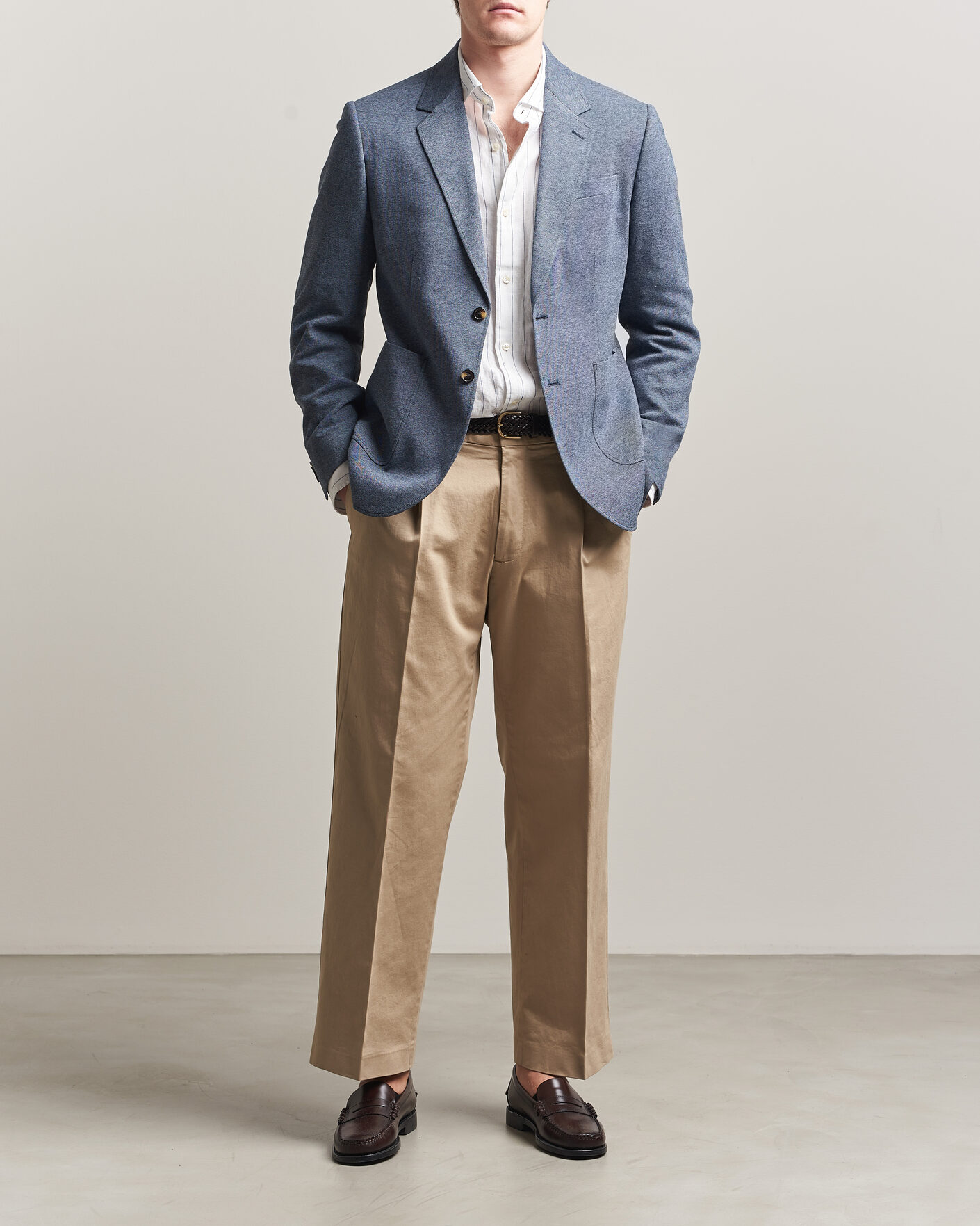 Herr | Kavajer | Gant | Two Tone Jersey Pique Blazer Salty Sea