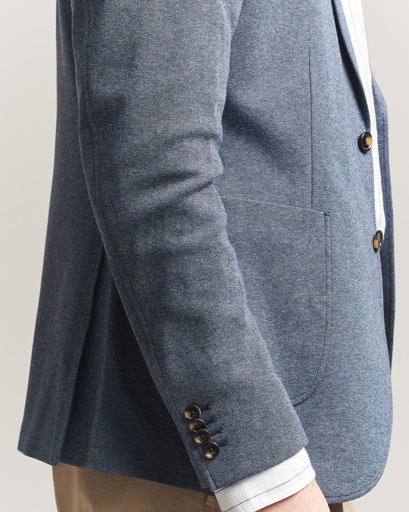 Herr | Kavajer | GANT | Two Tone Jersey Pique Blazer Salty Sea