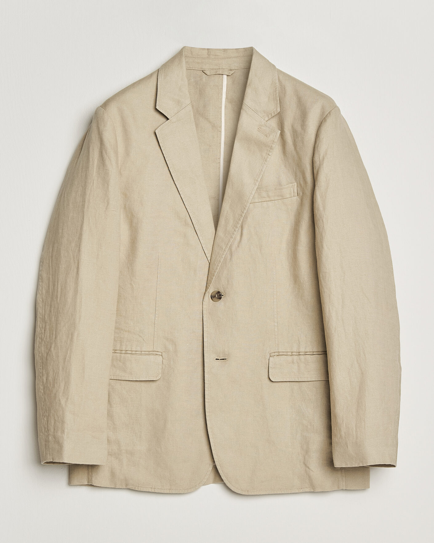 Herr | Kavajer | GANT | Garment Dyed Linen Blazer Oat Beige