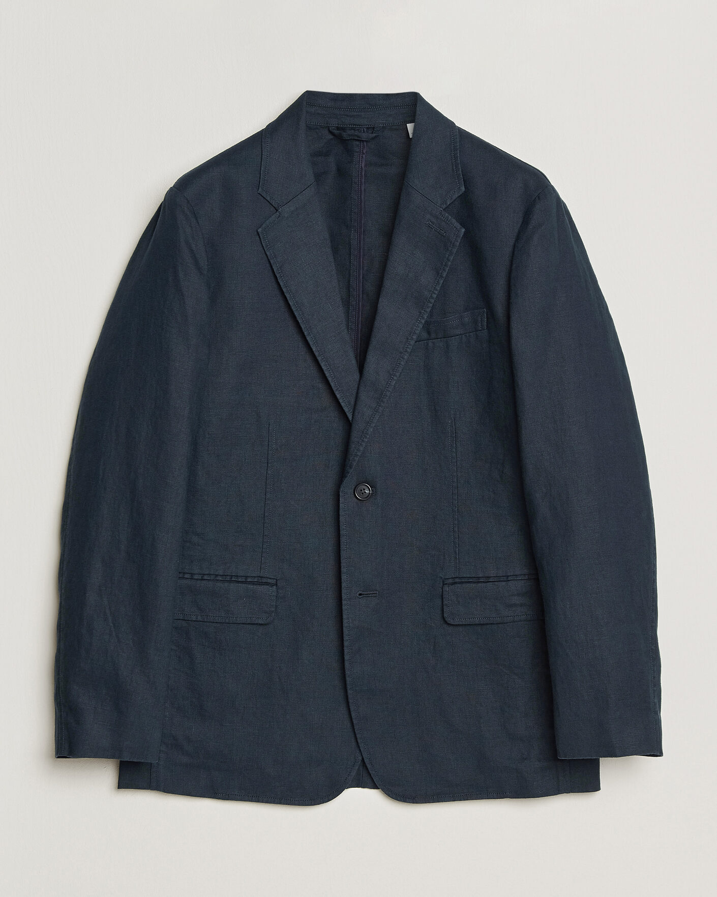 Herr | Kavajer | Gant | Garment Dyed Linen Blazer Evening Blue