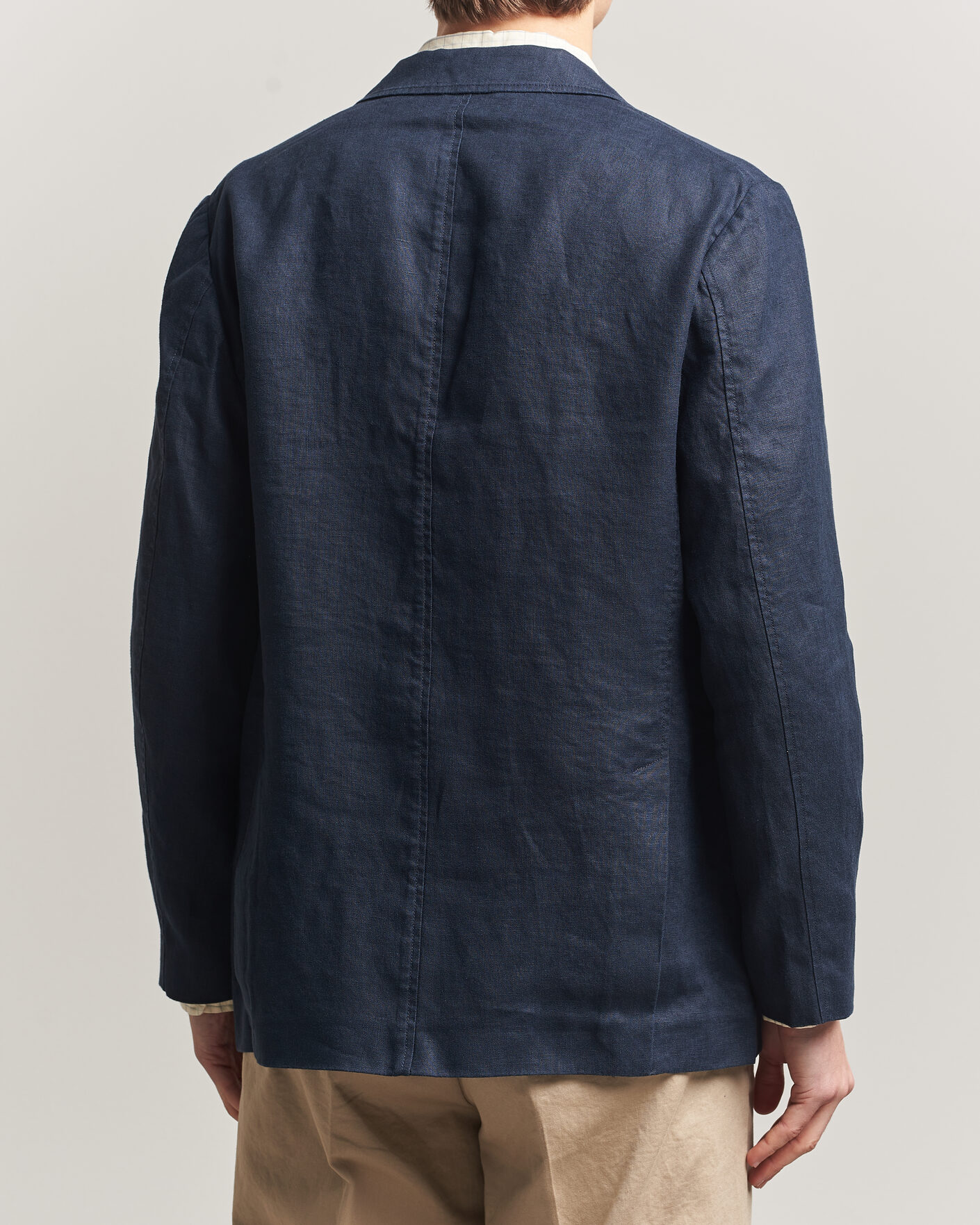 Herr | Kavajer | GANT | Garment Dyed Linen Blazer Evening Blue