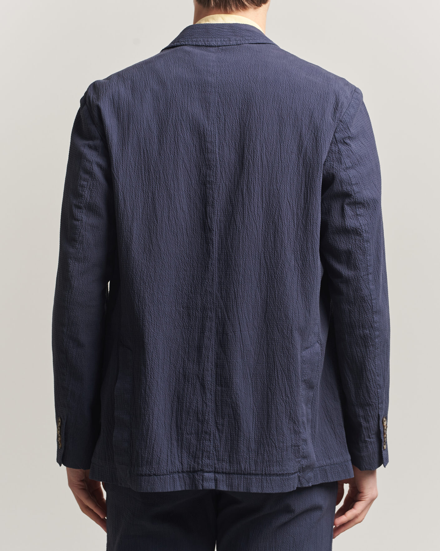 Herr | Kavajer | Gant | Garment Dyed Seersucker Blazer Evening Blue