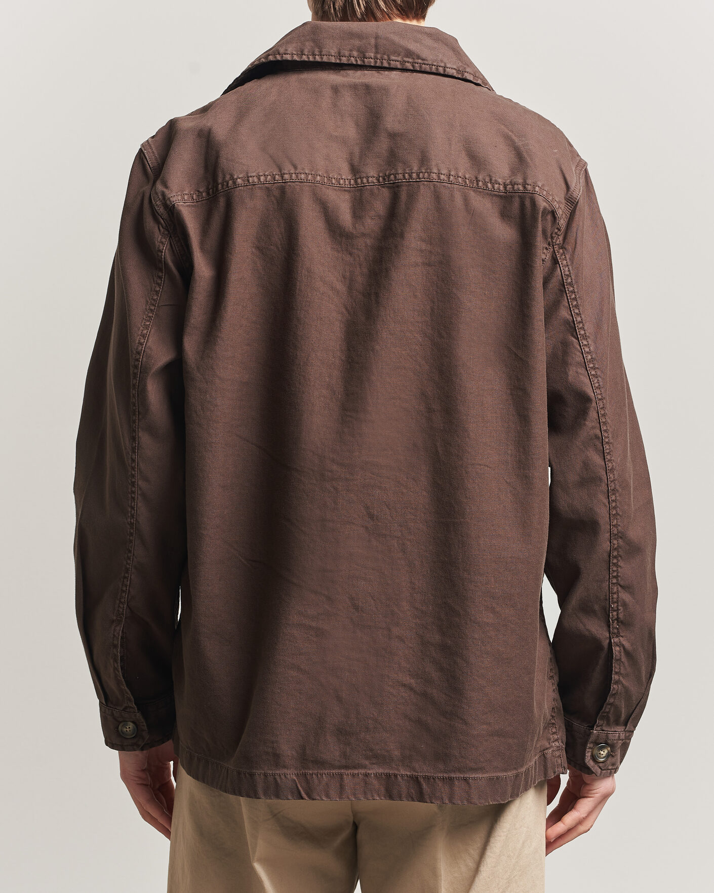 Herr | Skjortor | Gant | Regular Fit Cotton/Linen Overshirt Rich Brown