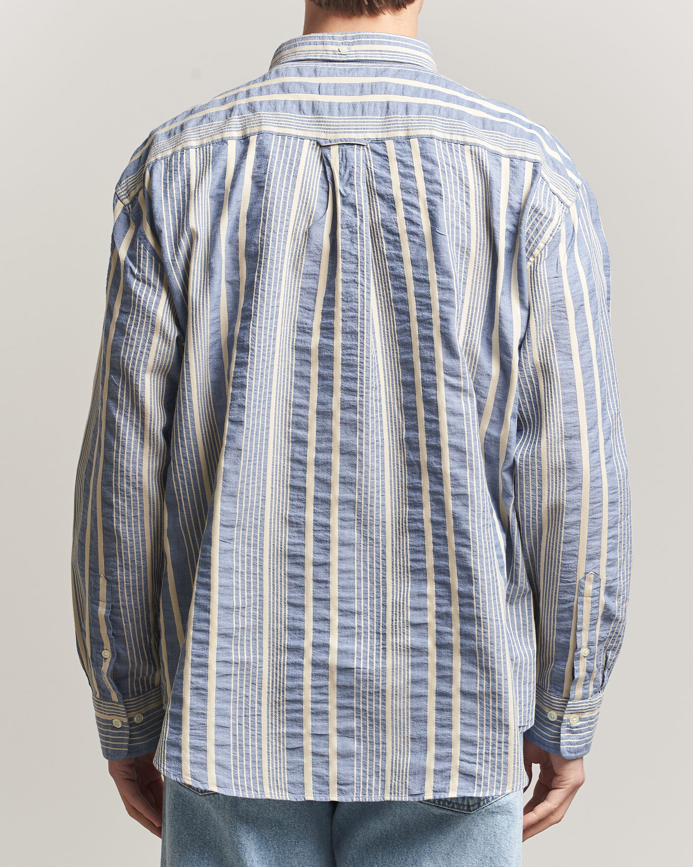 Herr | Skjortor | Gant | Relaxed Fit Seersucker Striped Shirt Vintage Blue