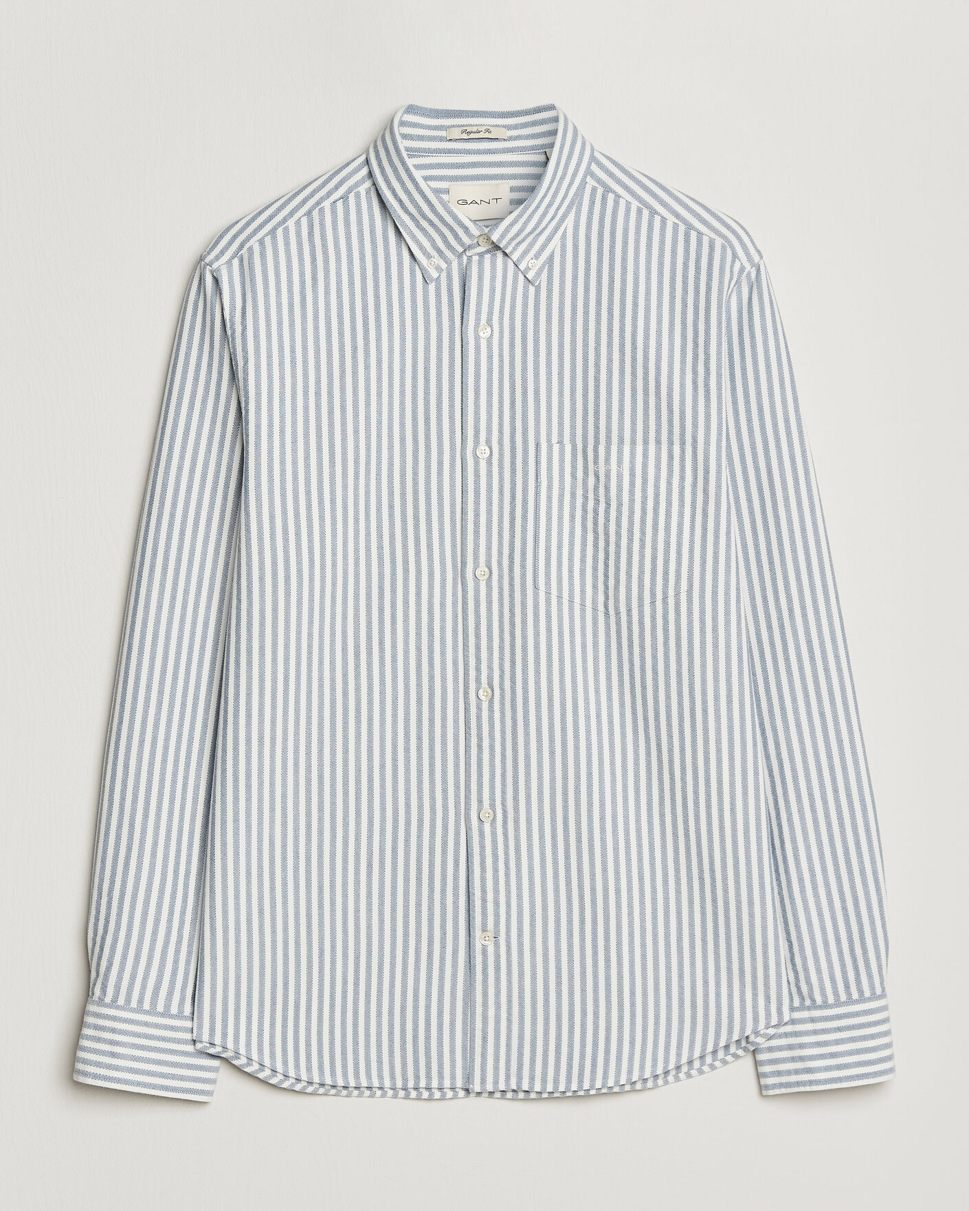 Herr | Skjortor | GANT | Regular Fit Textured Striped Shirt Vintage Blue