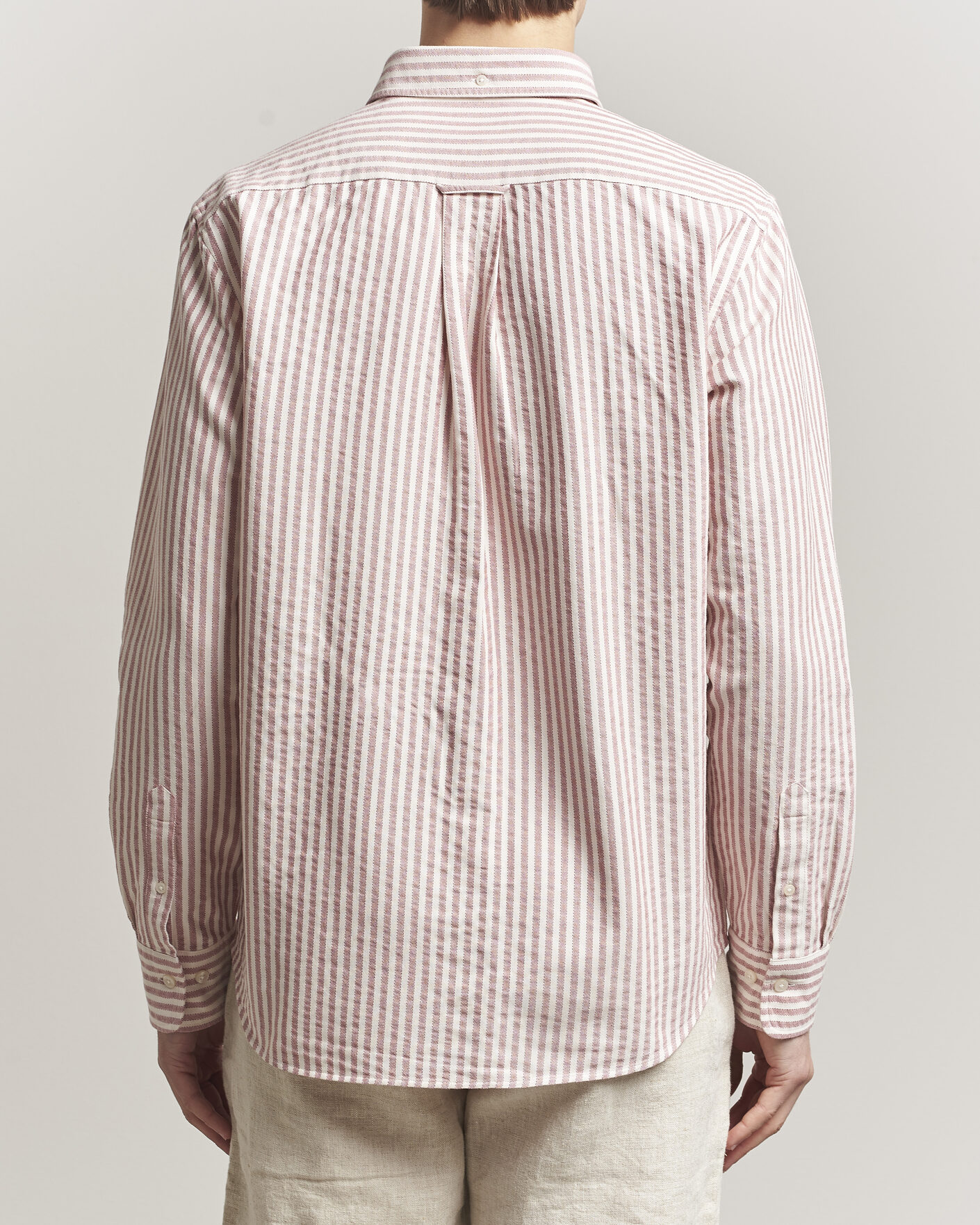 Herr | Skjortor | Gant | Regular Fit Textured Striped Shirt Rose Red