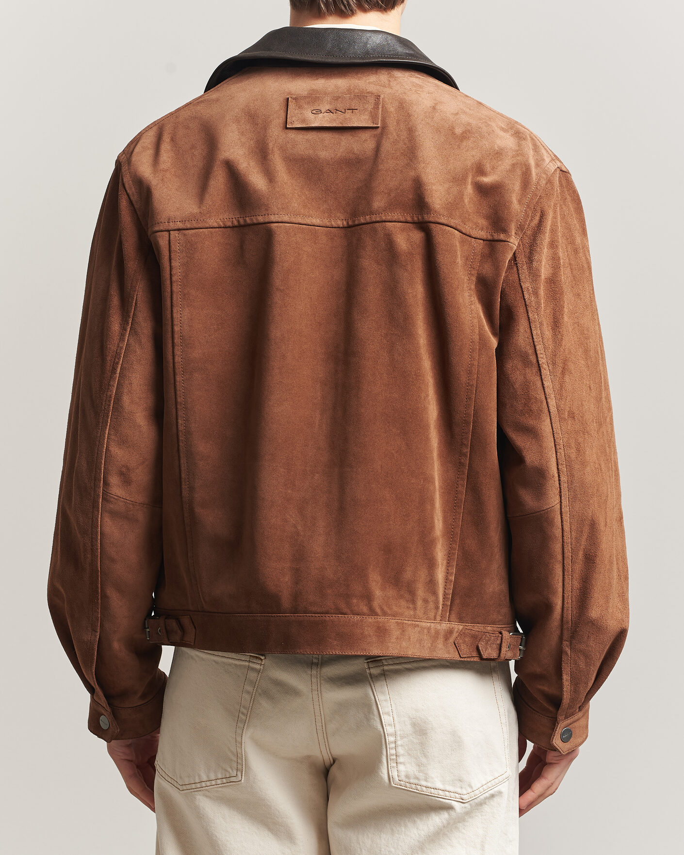 Herr | Jackor | GANT | Suede Jacket Mahogany Brown