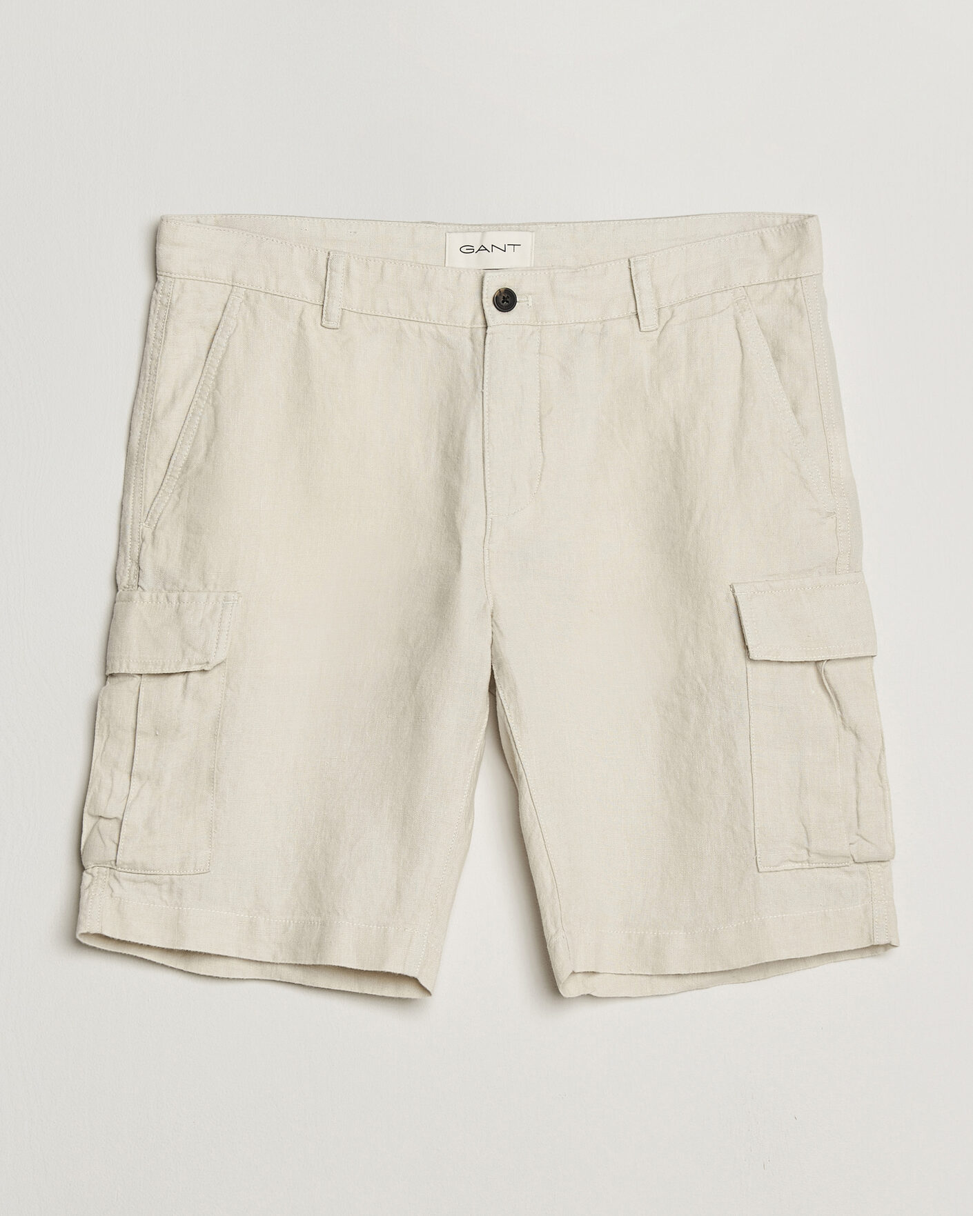 Herr | Shorts | Gant | Regular Fit Linen Cargo Shorts Sand