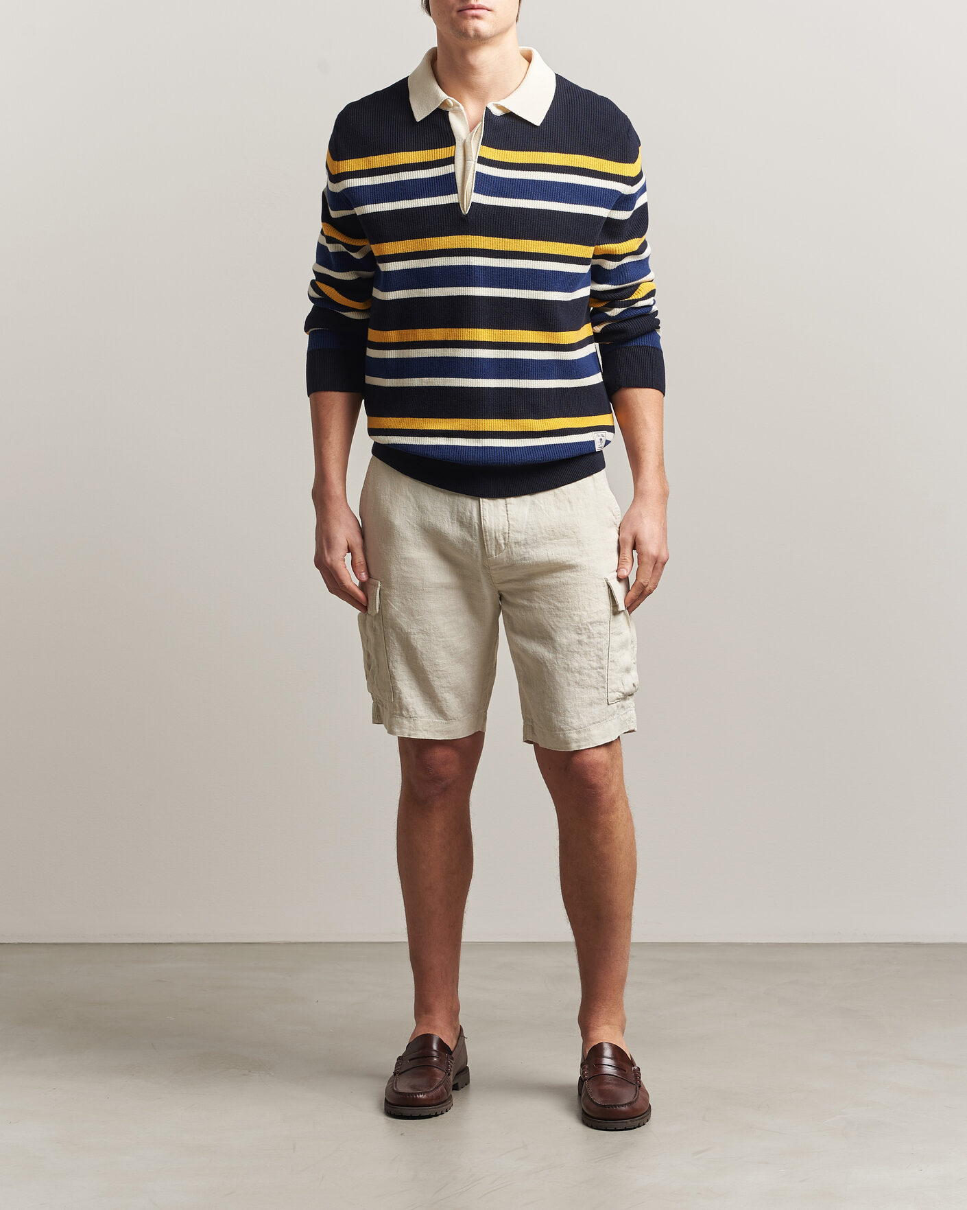 Herr | Shorts | Gant | Regular Fit Linen Cargo Shorts Sand