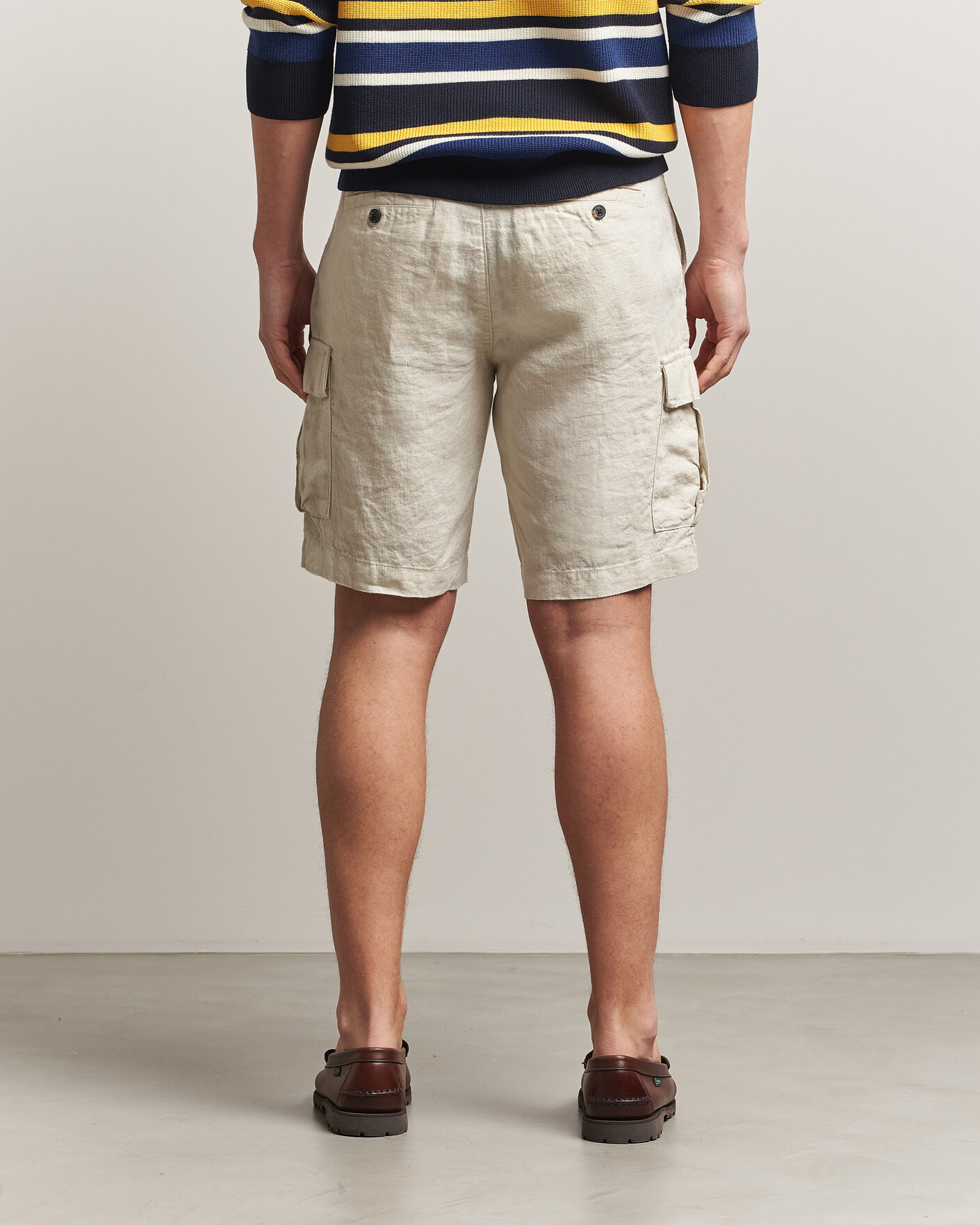 Herr | Shorts | GANT | Regular Fit Linen Cargo Shorts Sand