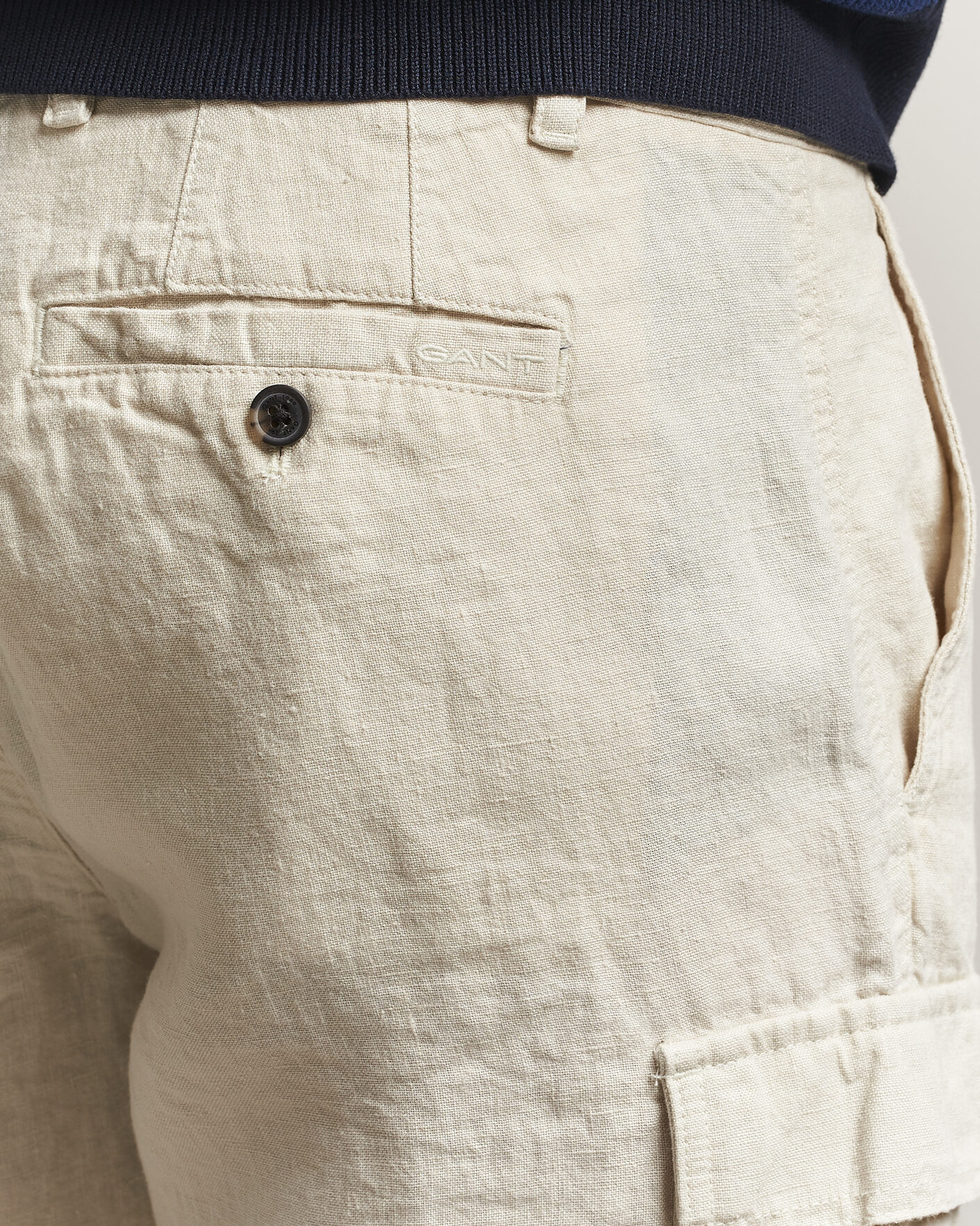 Herr | Shorts | GANT | Regular Fit Linen Cargo Shorts Sand