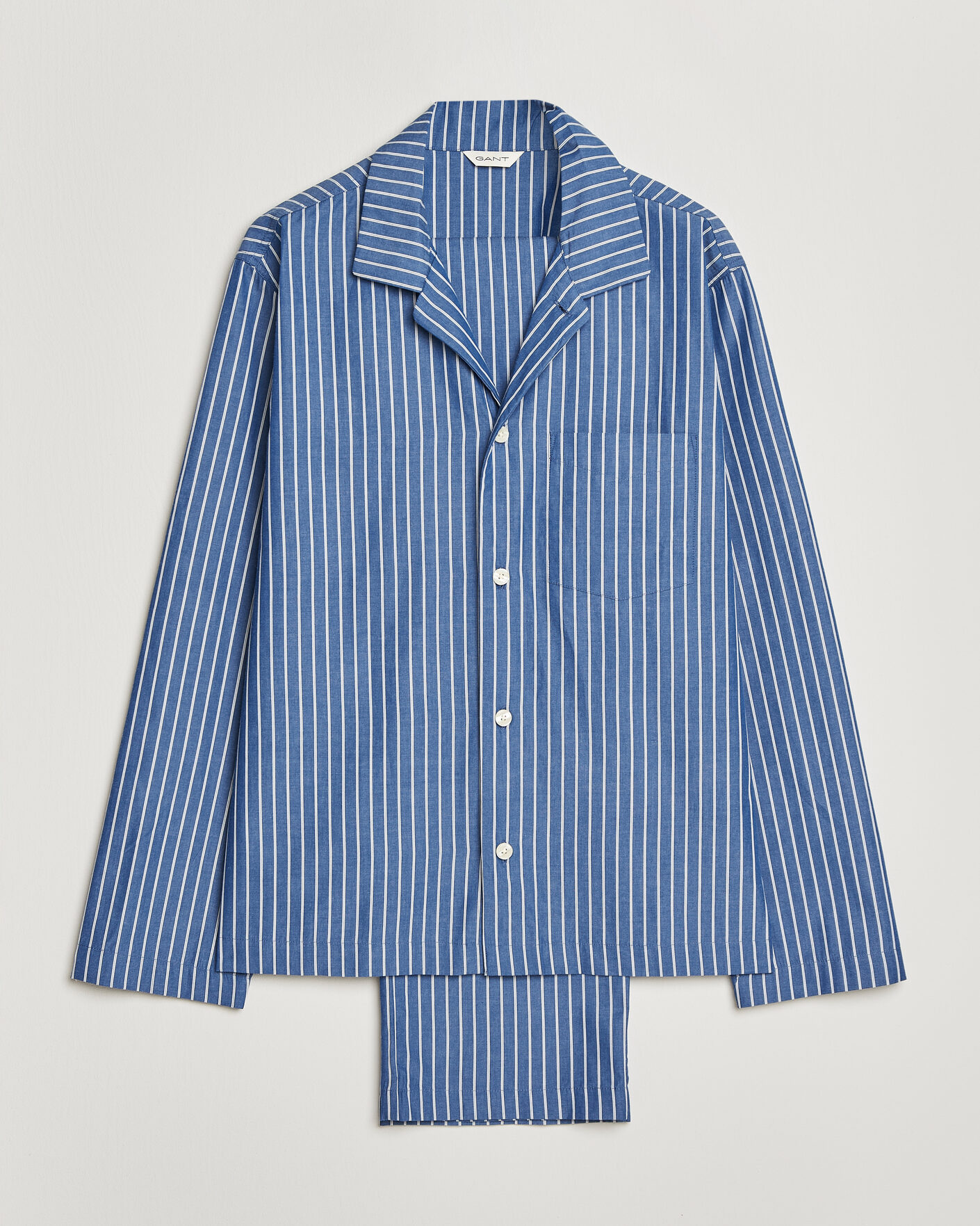 Herr | Pyjamas & Morgonrockar | Gant | Striped Poplin Pyjama Set Deep Cobalt