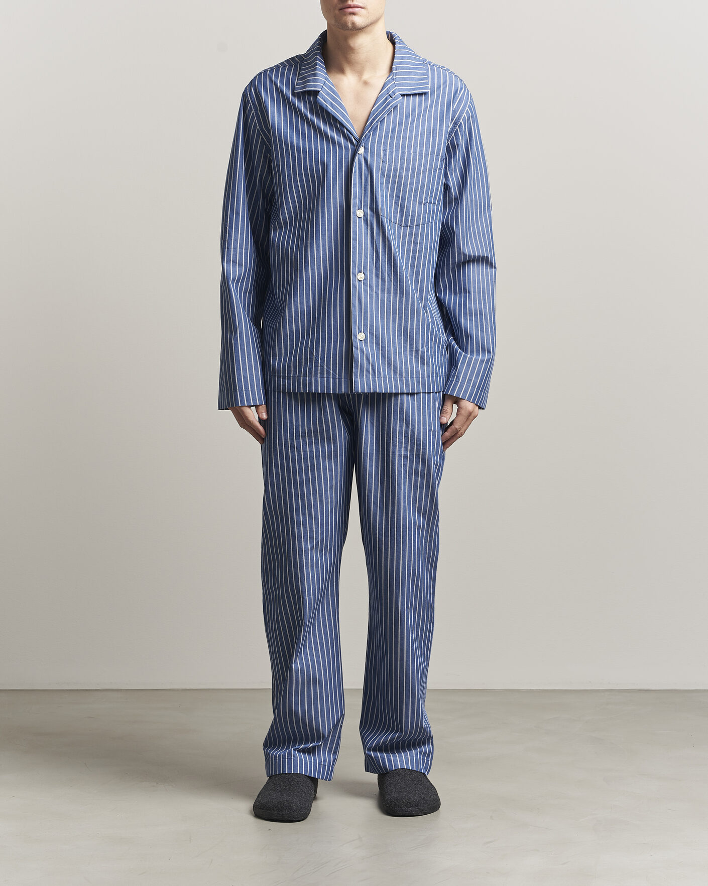 Herr | Pyjamas & Morgonrockar | Gant | Striped Poplin Pyjama Set Deep Cobalt