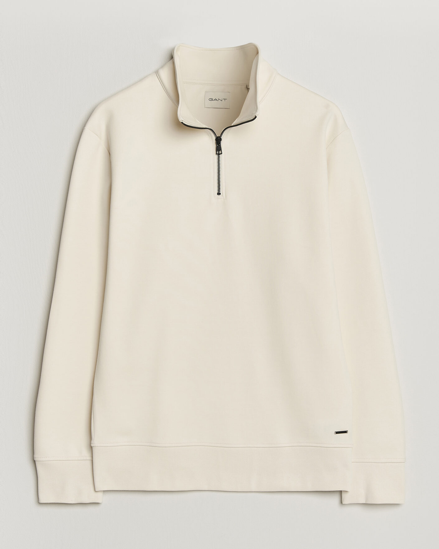 Herr | Tröjor | Gant | Interlock Half Zip Creamed White