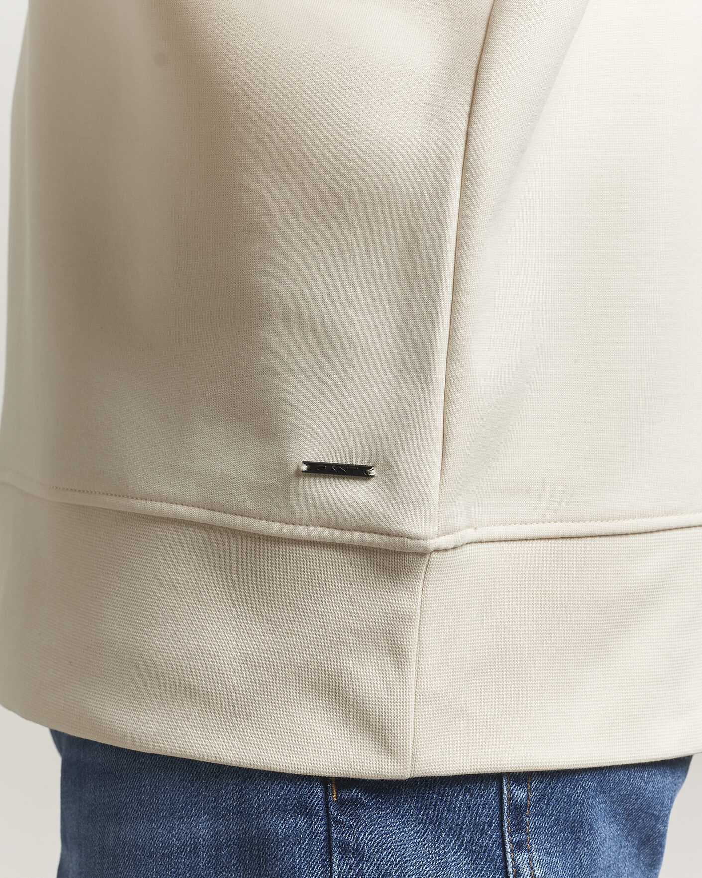 Herr | Tröjor | GANT | Interlock Half Zip Creamed White