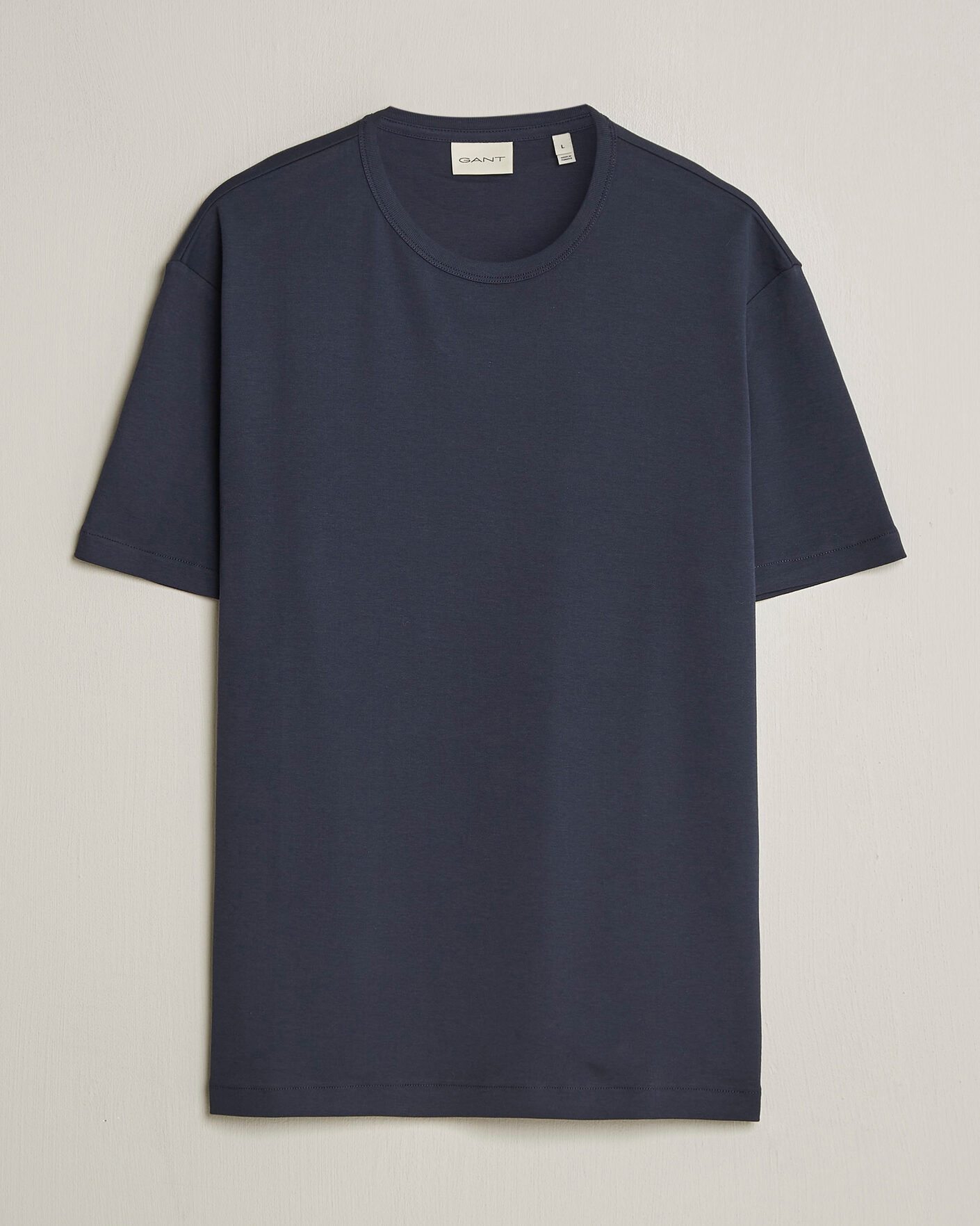 Herr | T-Shirts | Gant | Interlock Crew Neck T-Shirt Evening Blue