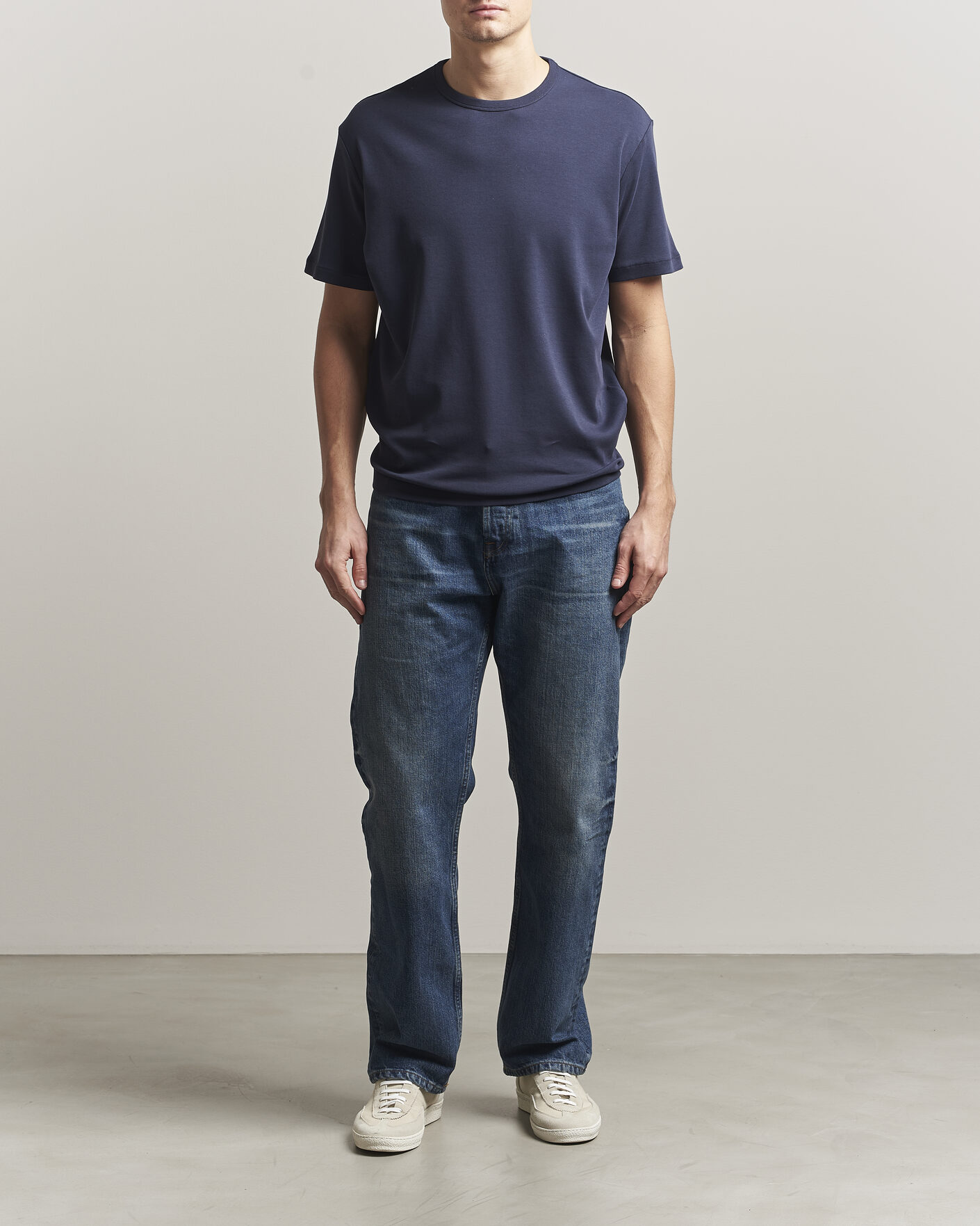 Herr | T-Shirts | GANT | Interlock Crew Neck T-Shirt Evening Blue