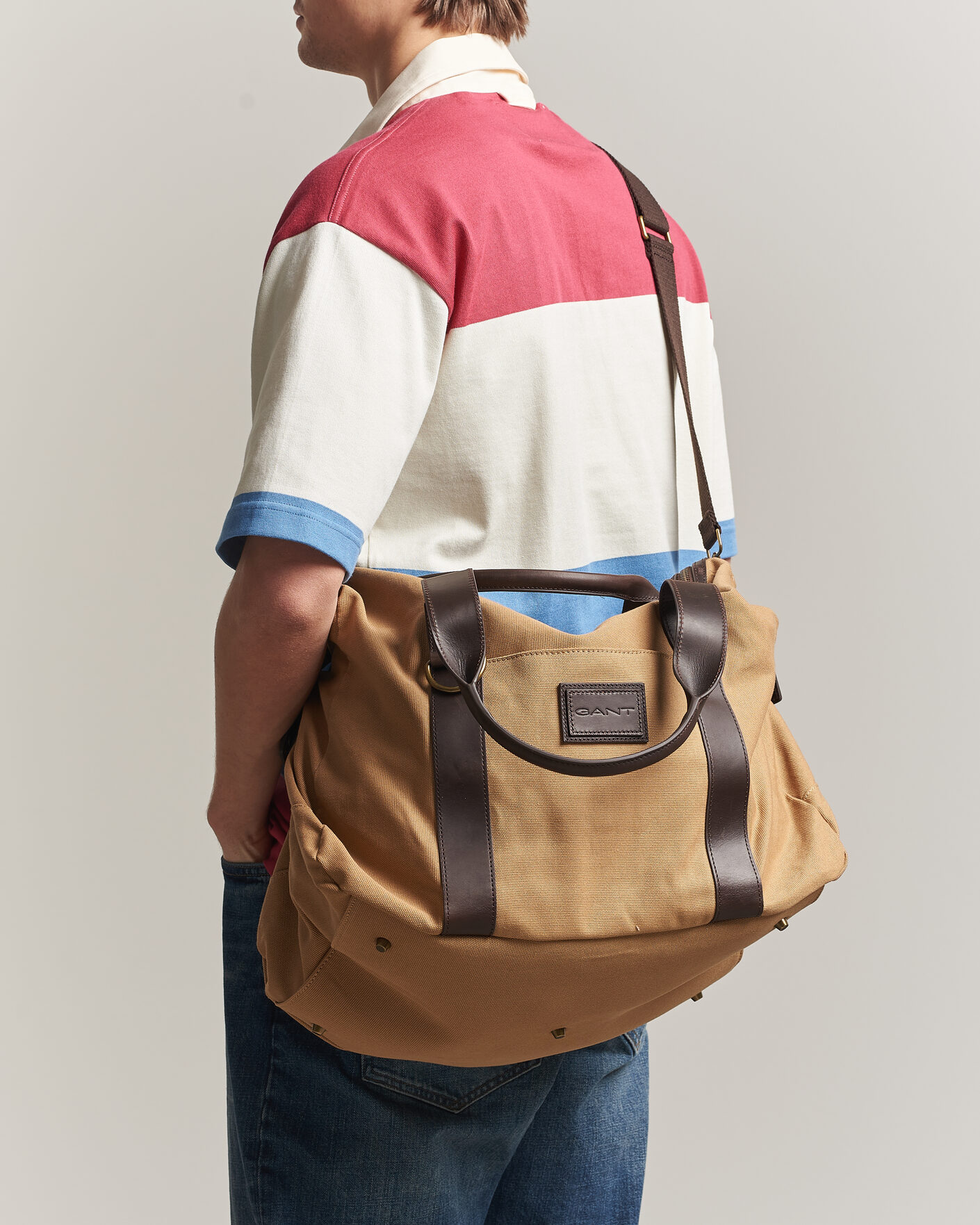Herr | Väskor | GANT | Washed Canvas Duffle Bag Warm Khaki