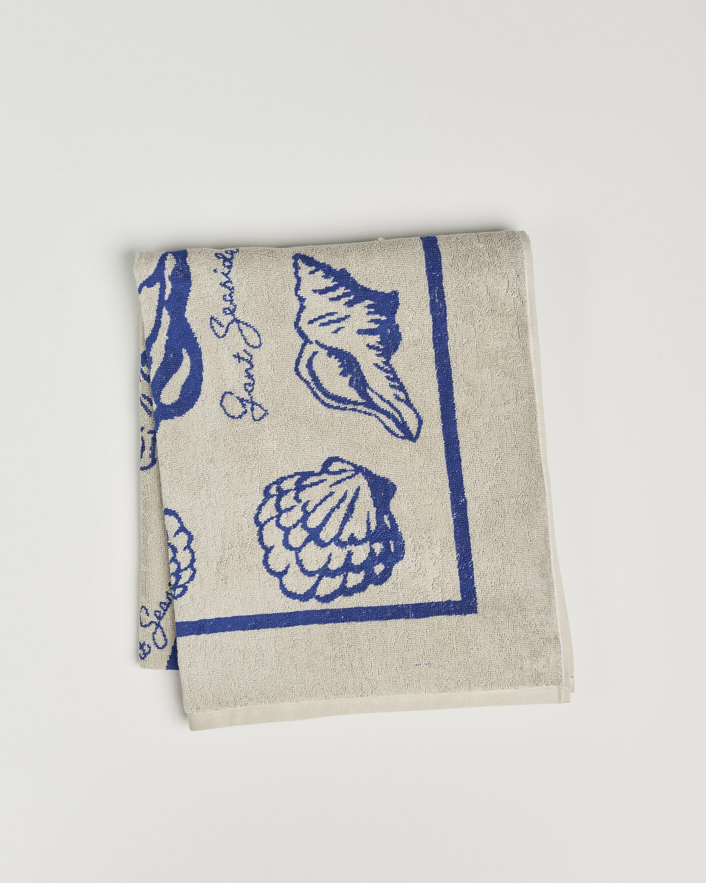 Herr | Textilier | Gant | Seashell Print Beach Towel Faded Beige