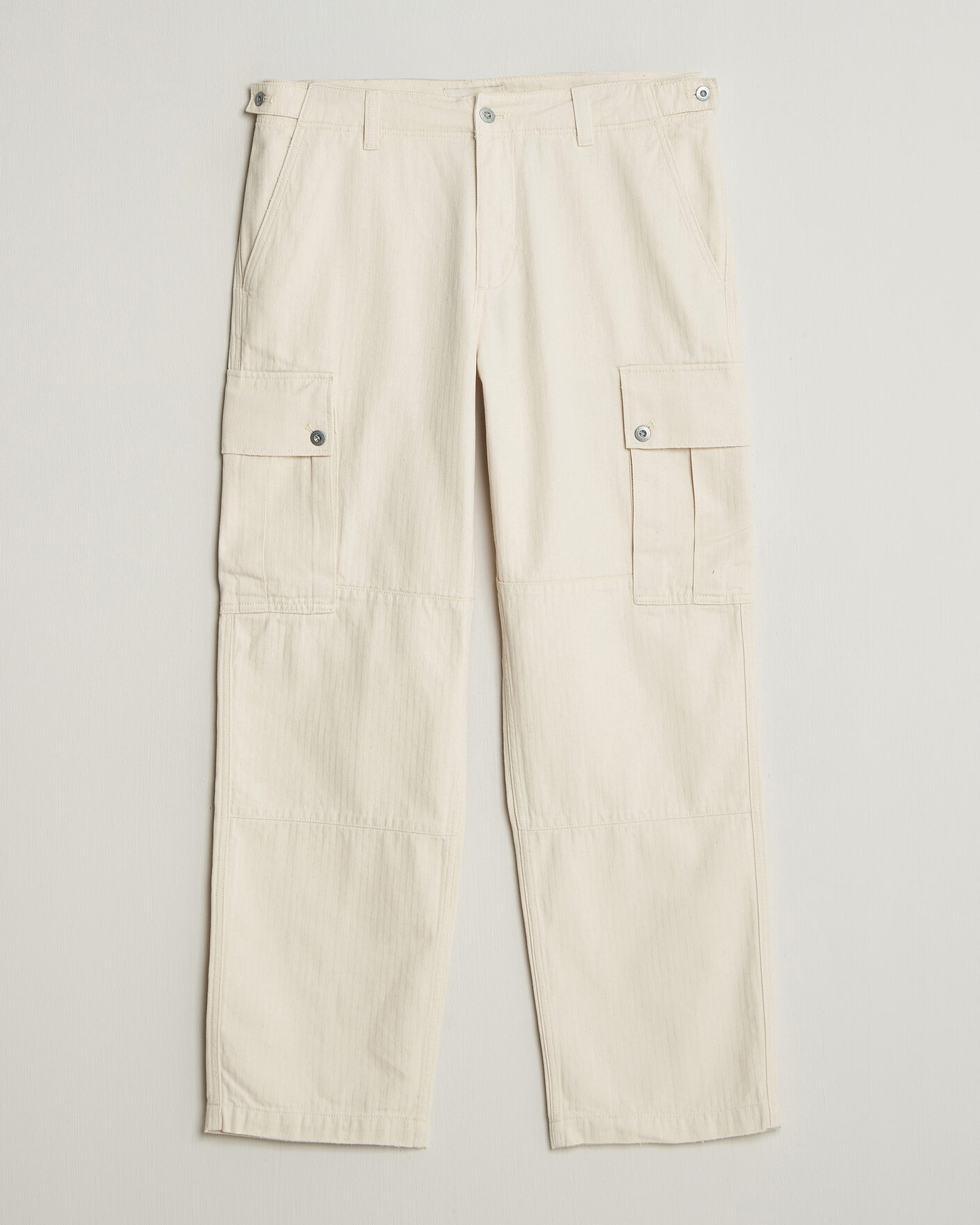 Herr | Byxor | Gant | Relaxed Fit Herringbone Cargo Pants Creamed White