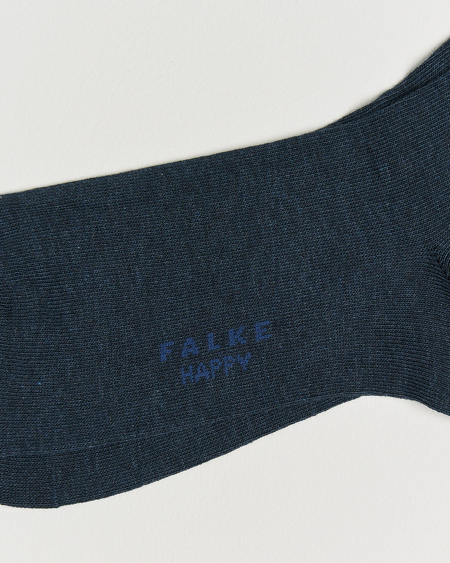 Herr | Underkläder | Falke | Happy 2-Pack Cotton Socks Navy Melange