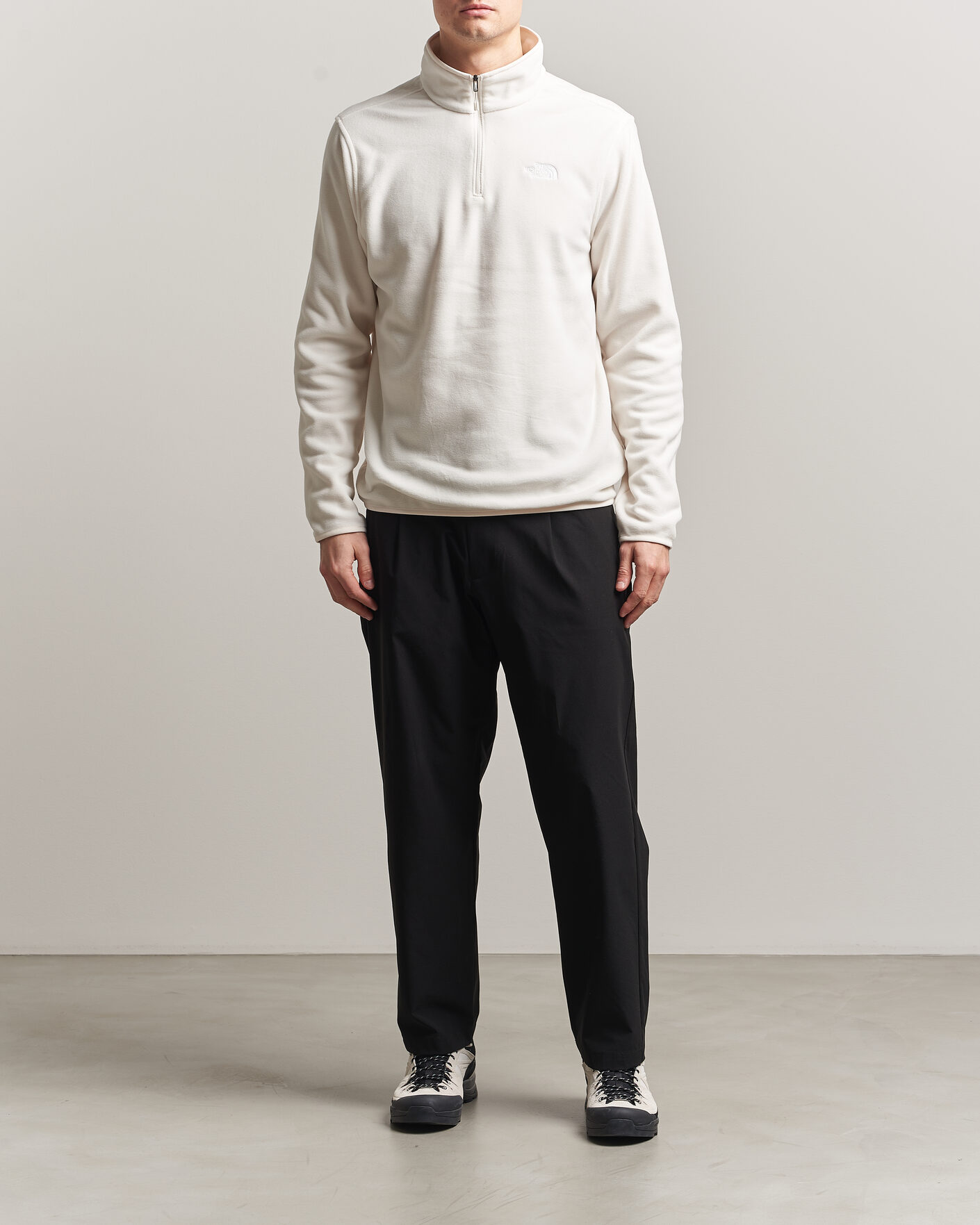 Herr | Tröjor | The North Face | Glacier 1/4 Zip Fleece White Dune
