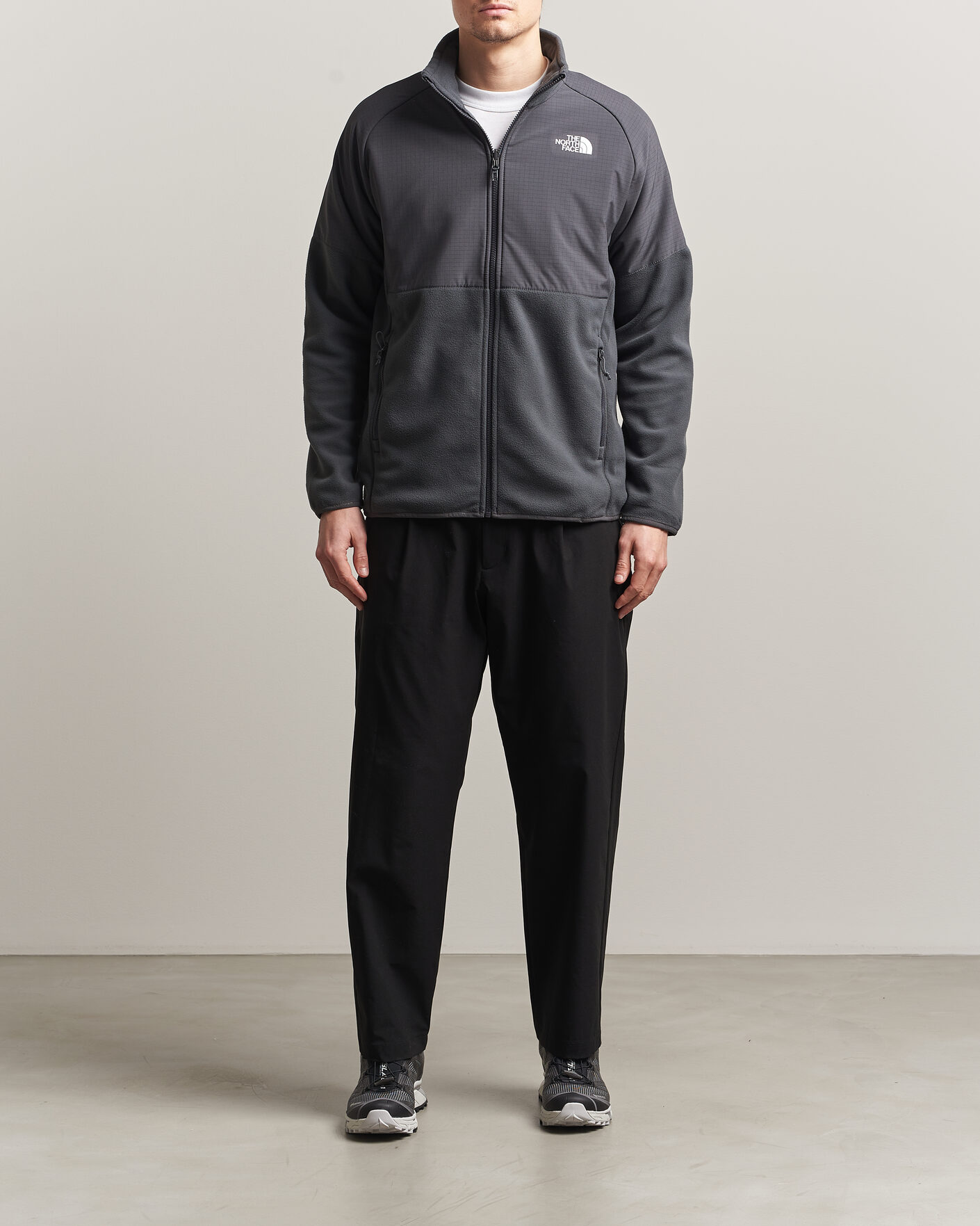 Herr | Tröjor | The North Face | Glacier Hybrid Fleece  Black