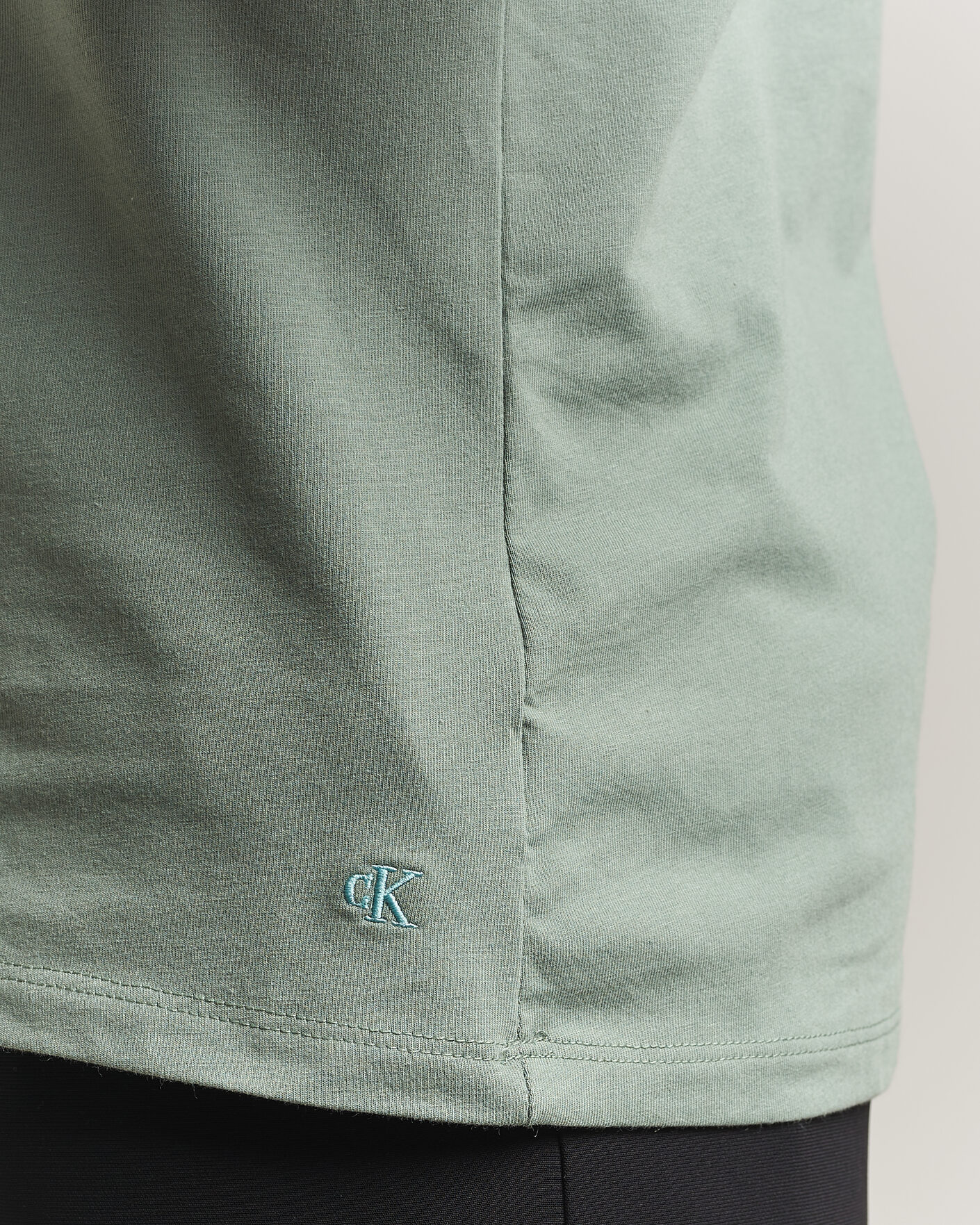 Herr | T-Shirts | Calvin Klein | 3-Pack Cotton Stretch Crew Neck T-Shirt Black/Grey/Green