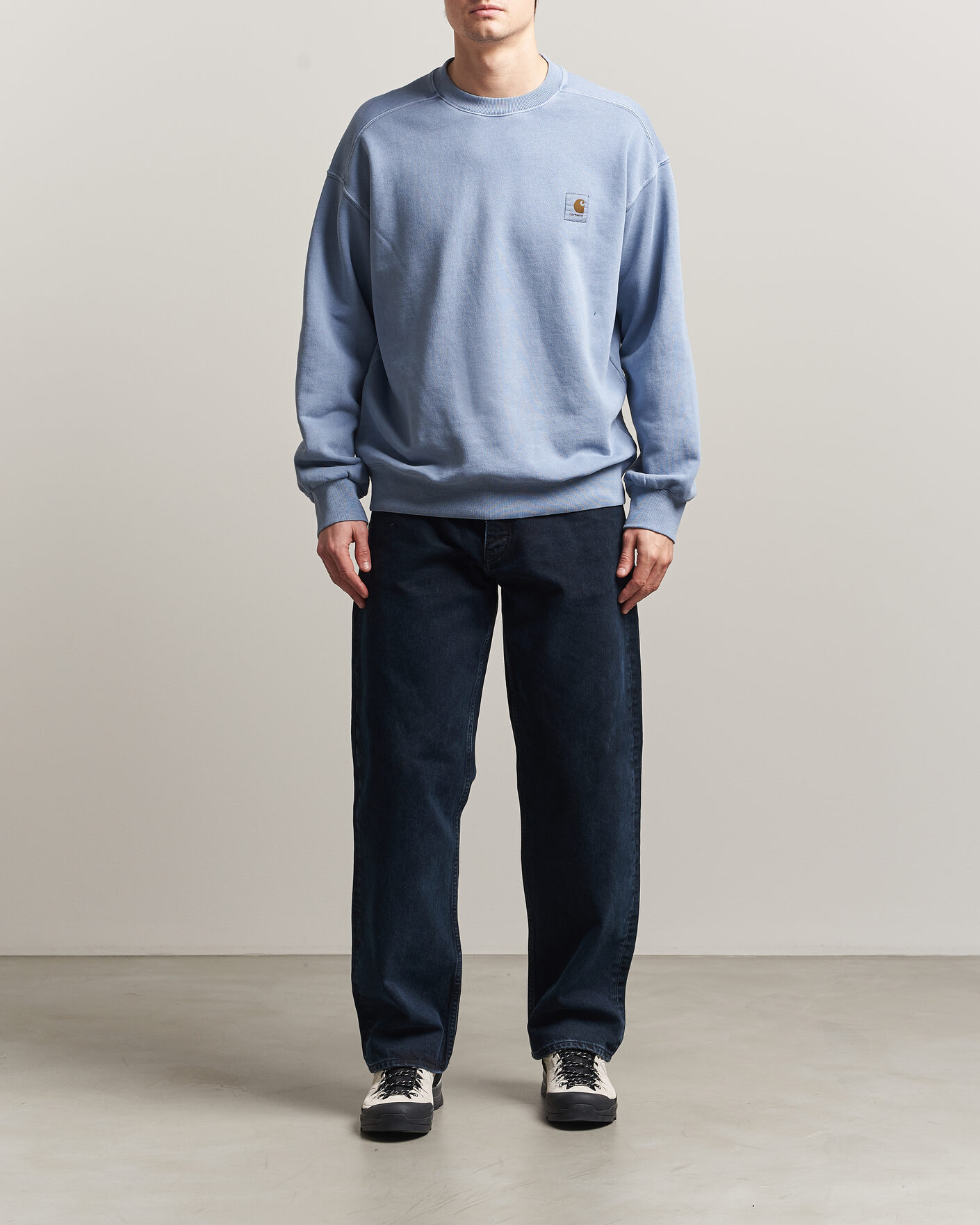 Herr | Tröjor | Carhartt WIP | Nelson Sweatshirt Gentle Blue