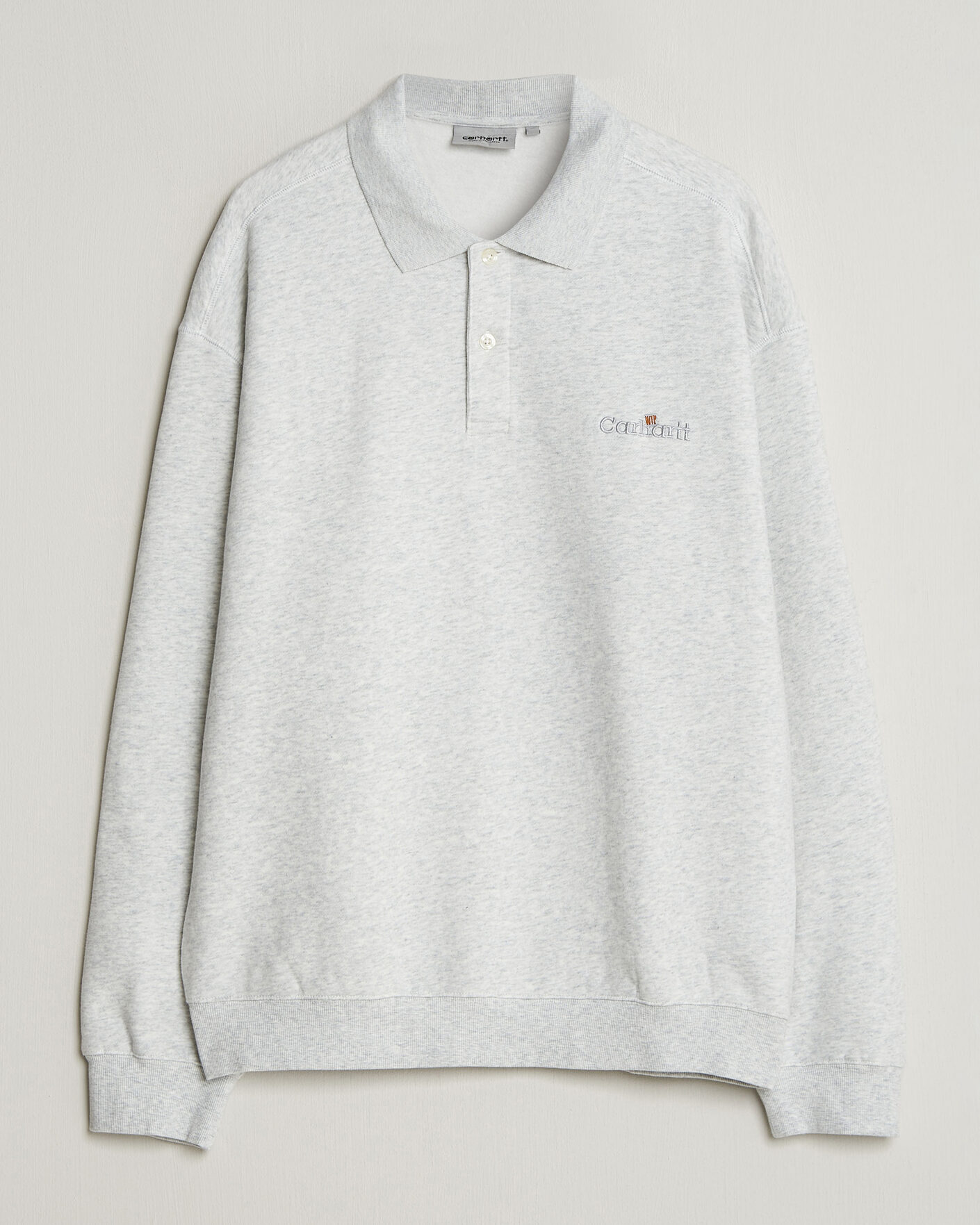 Herr | Tröjor | Carhartt WIP | WIP Label Polo Sweatshirt Ash Heather